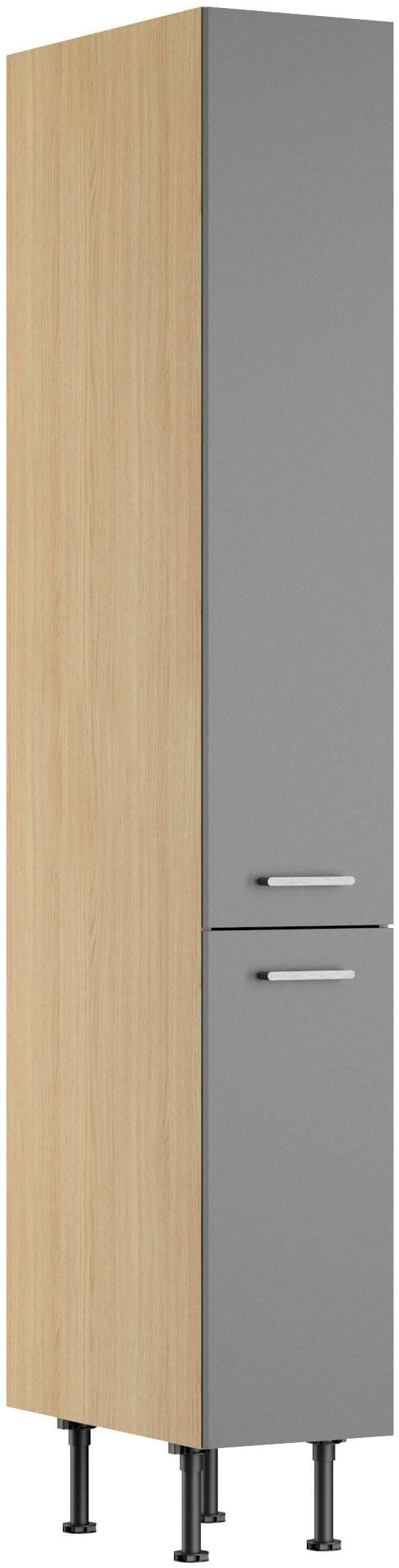 Apothekerschrank KS-Lucy basaltgrau Eiche hell mit Soft-Close