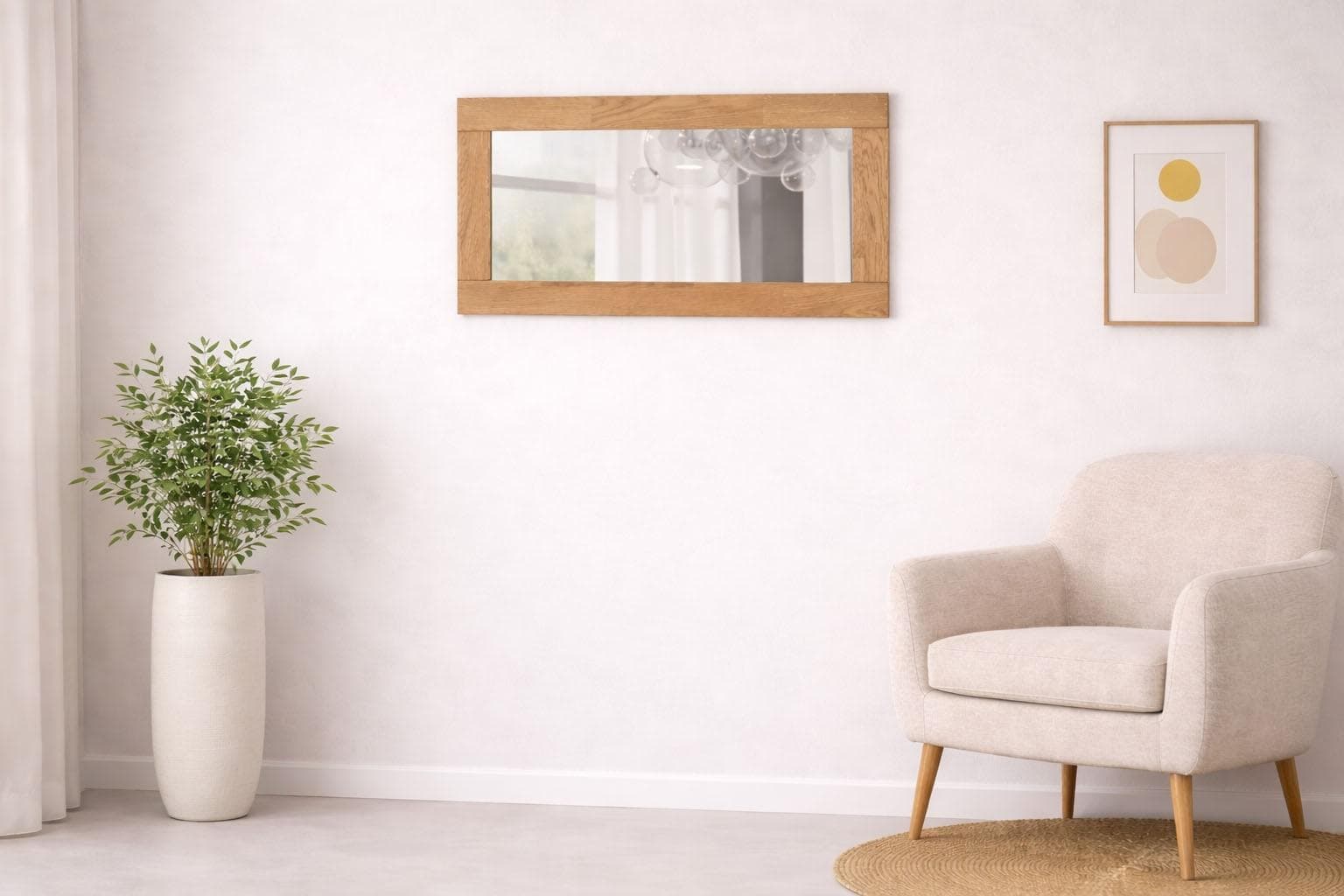 OTTO HOME Maximus Wandspiegel Eiche Massivholz