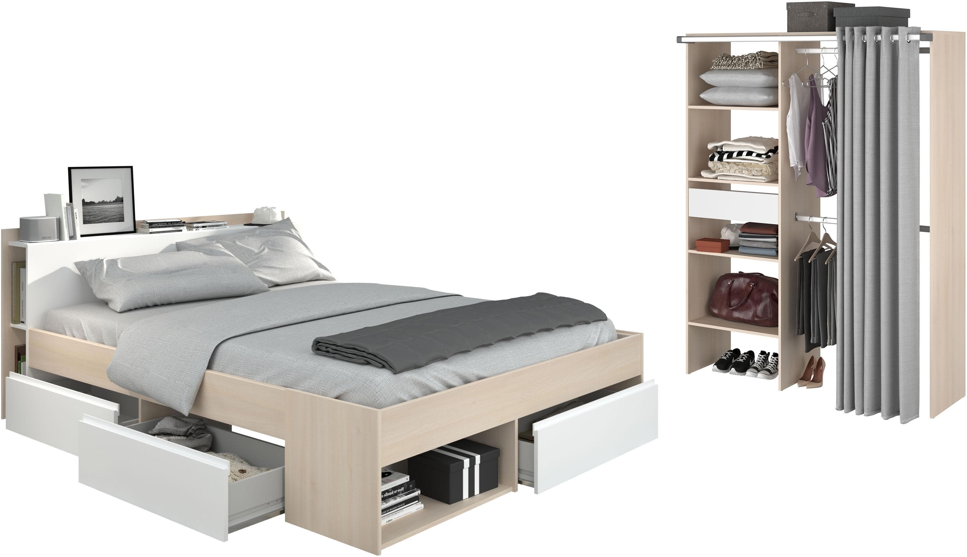 Parisot Most 42 Schlafzimmer-Set mit Stauraumbett und Schrank