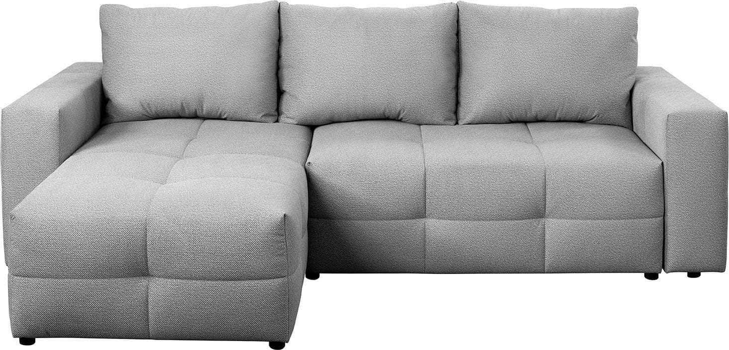 EXXPO Ecksofa SOFA FASHION Weiss Bettfunktion Stauraum