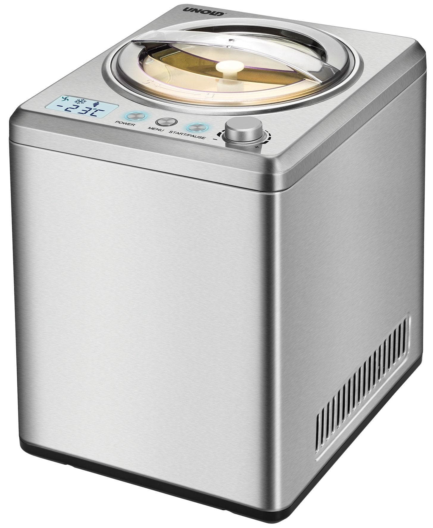 Unold Elektro Eismaschine Profi Plus Edelstahl 2,5 Liter Kompressor