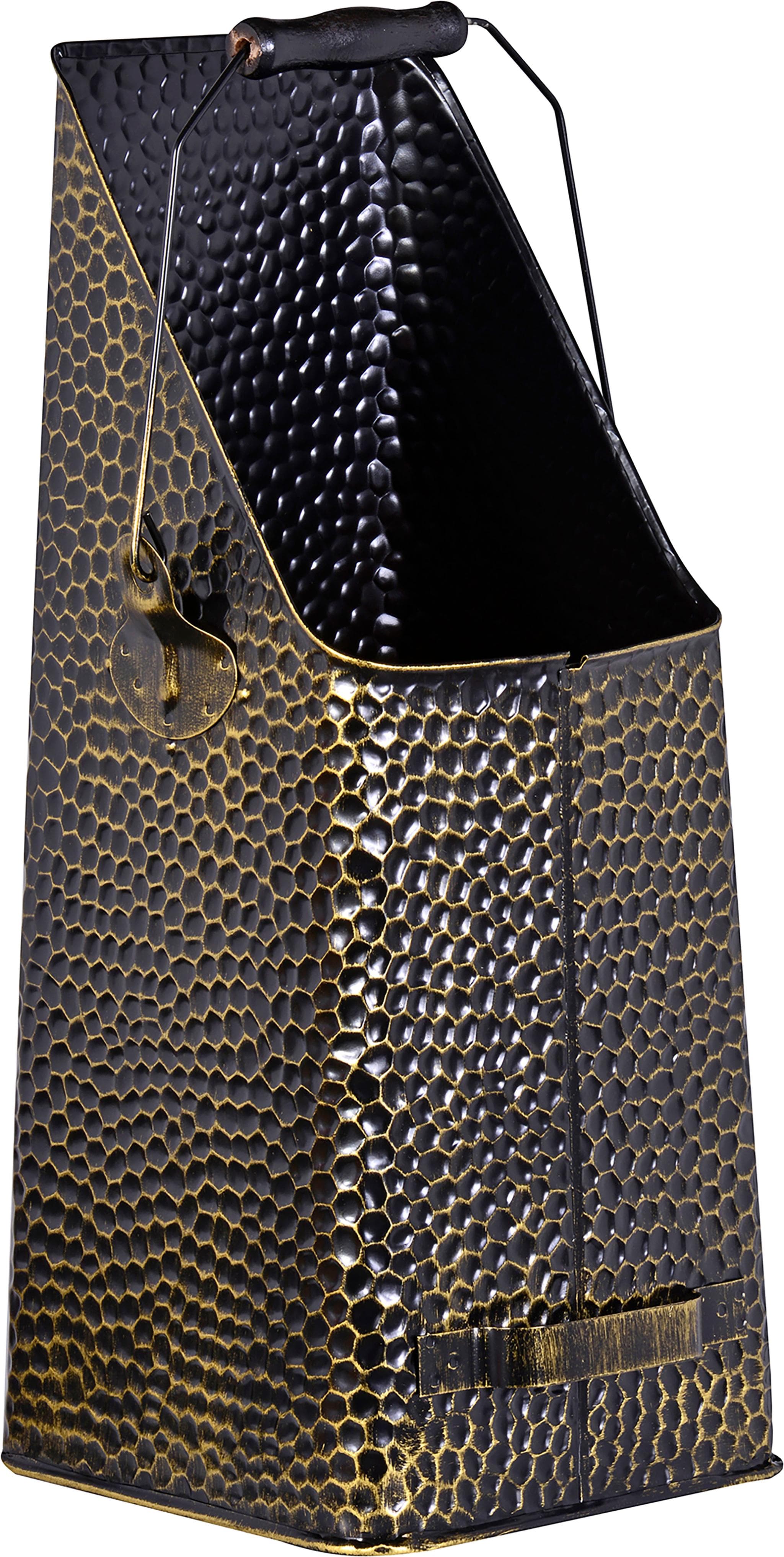 FIREFIX Aufbewahrungskorb Kohle- und Pelletschütte messing gehämmert