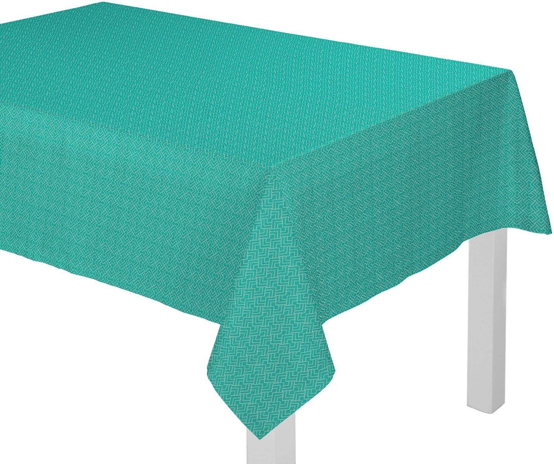 Tischdecke ADAM Graphic Ventus Petrol Bio-Baumwolle 145cm