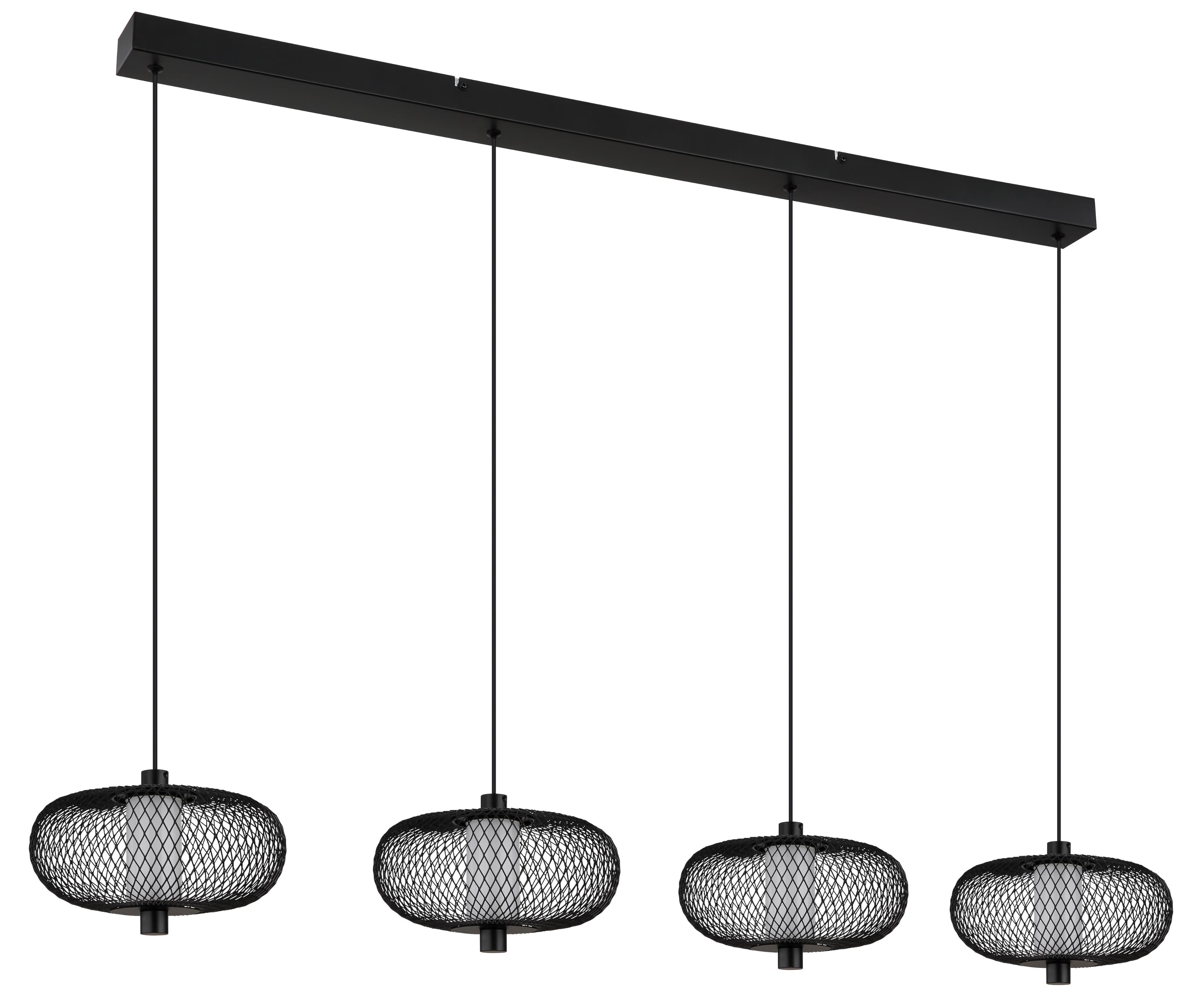 NOWA LED-Hängeleuchte ASTARI Schwarz Metallgeflecht