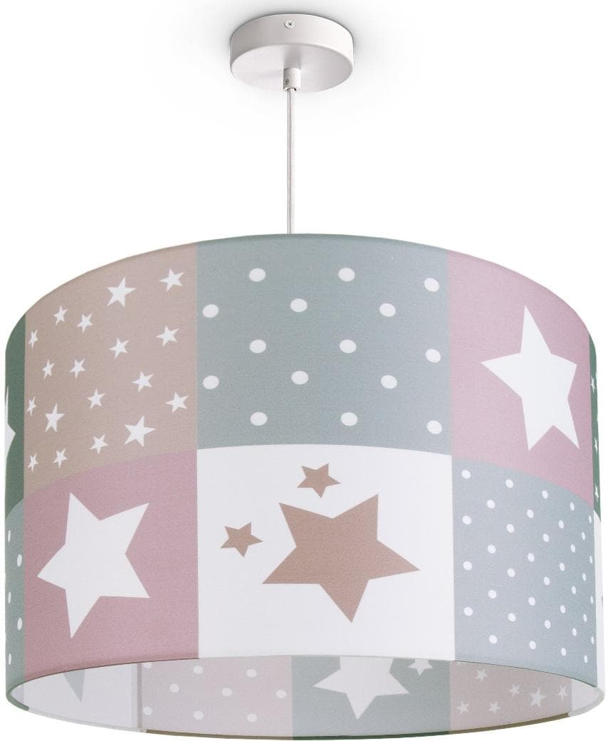 Paco Home Pendelleuchte Cosmo 345 Kinderlampe Sternen Motiv E27