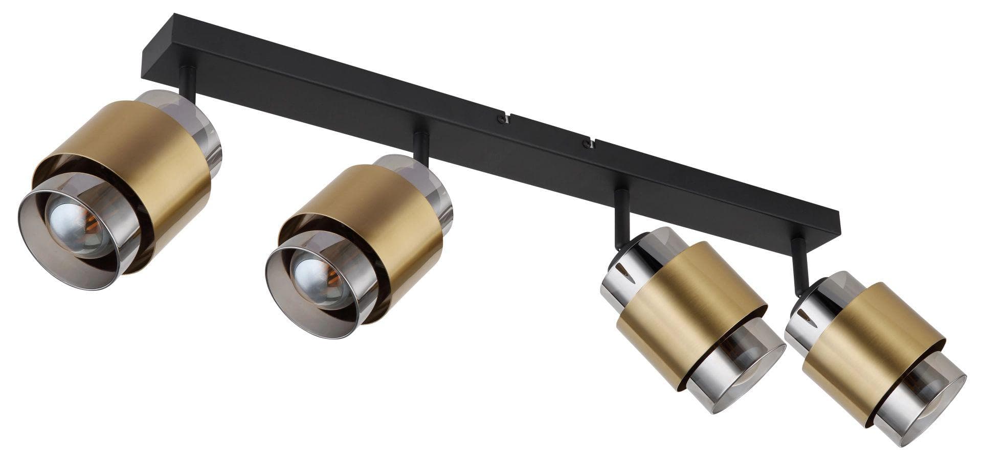 GLOBO LIGHTING Deckenstrahler MILLEY schwarz matt mit Messingring