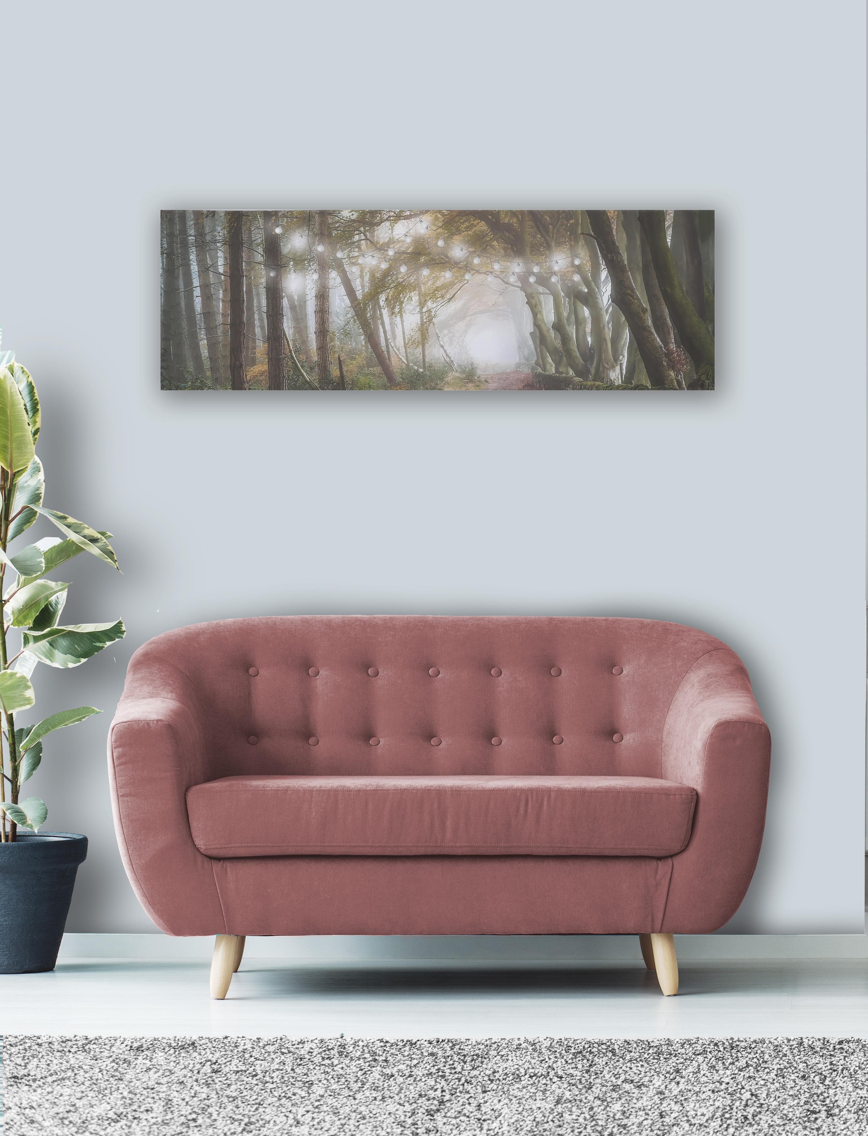 Art for the Home LED-Leinwand Waldspaziergang Braun