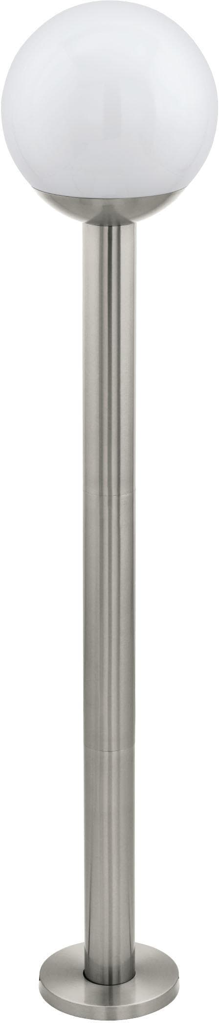 EGLO Stehlampe NISIA-Z Silber Edelstahl IP44 E27