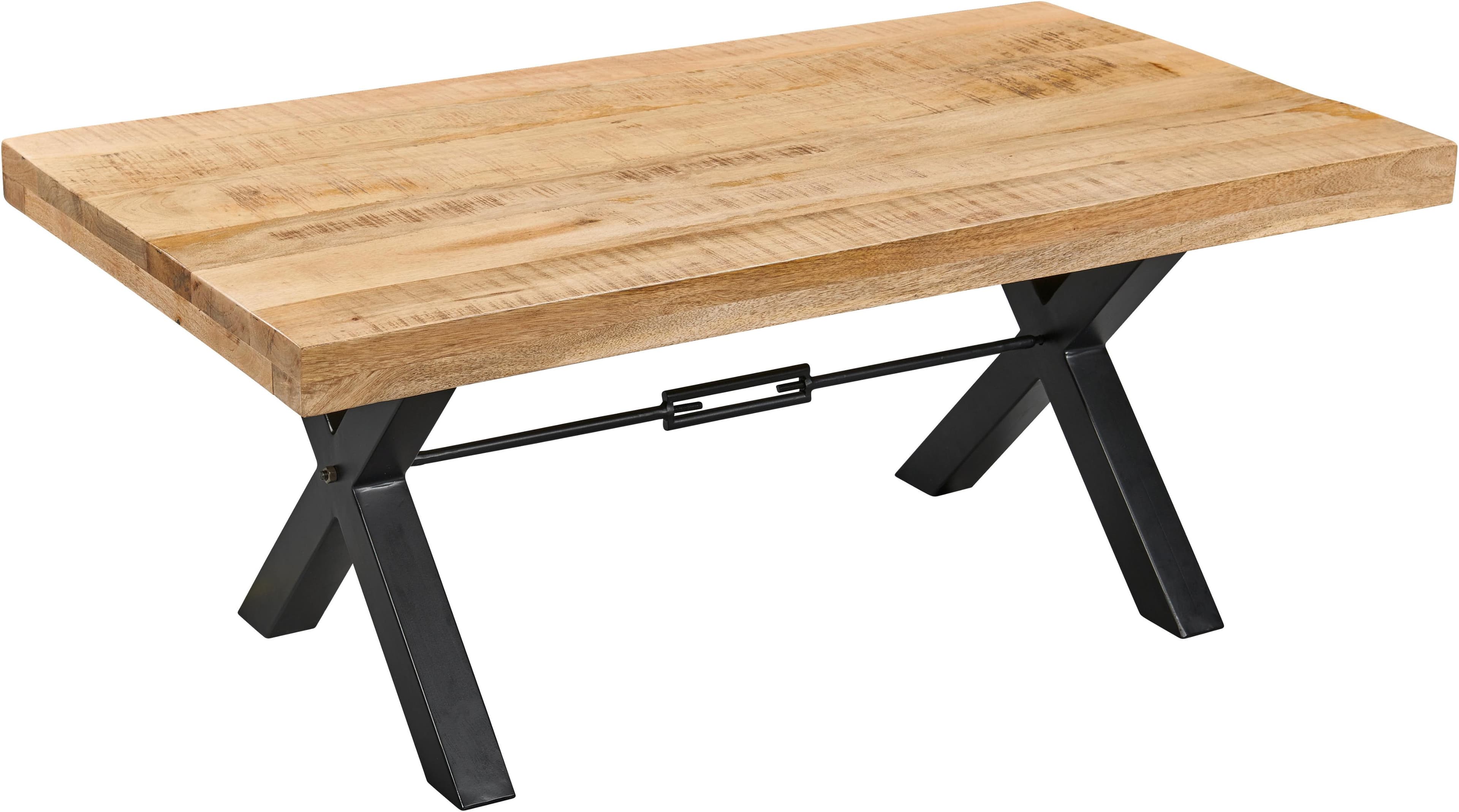 Couchtisch STOLKOM Dehli Mango Schwarz Matt Massivholz