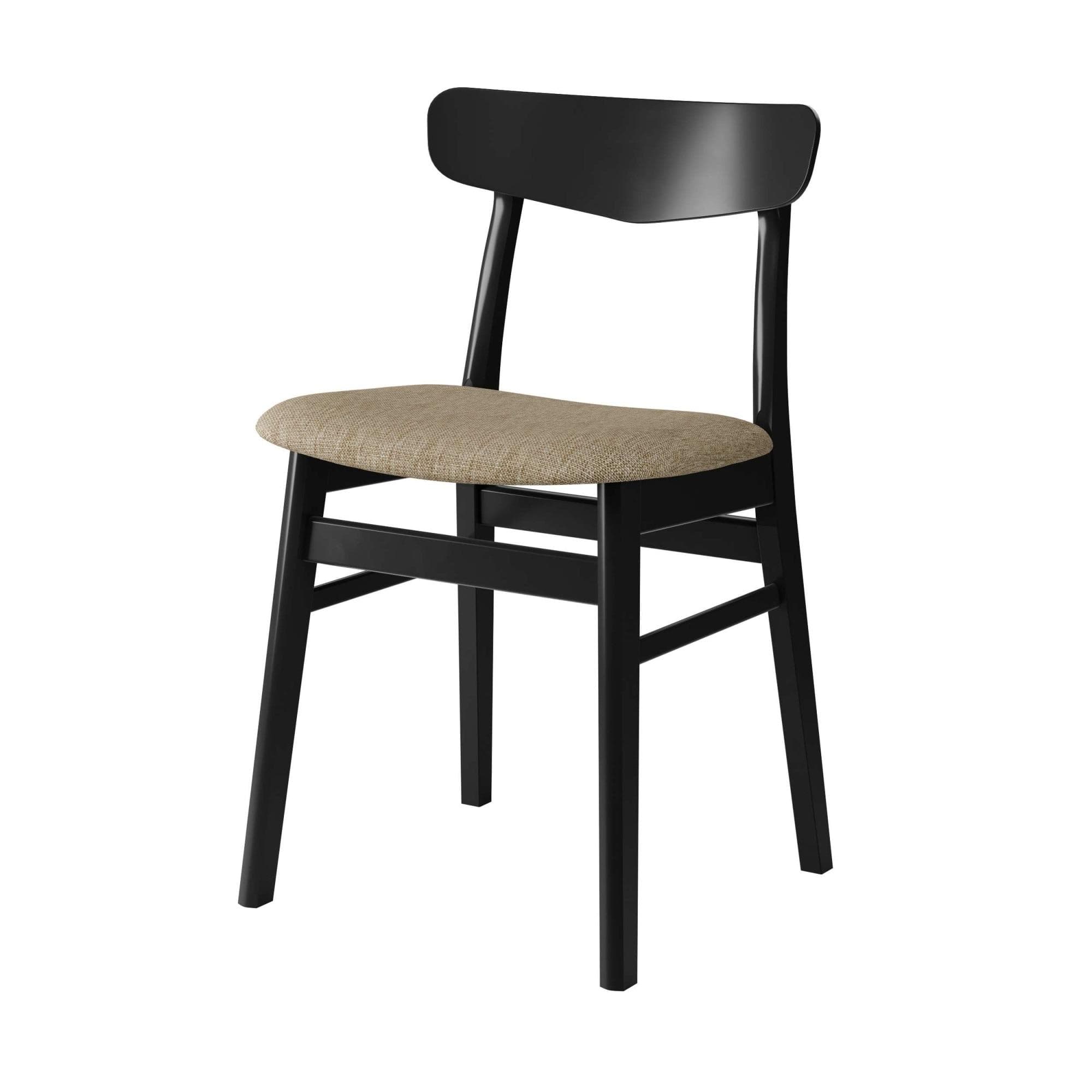 HAMMEL FURNITURE Mosbøl Esszimmerstuhl Massivholz Schwarz Beige