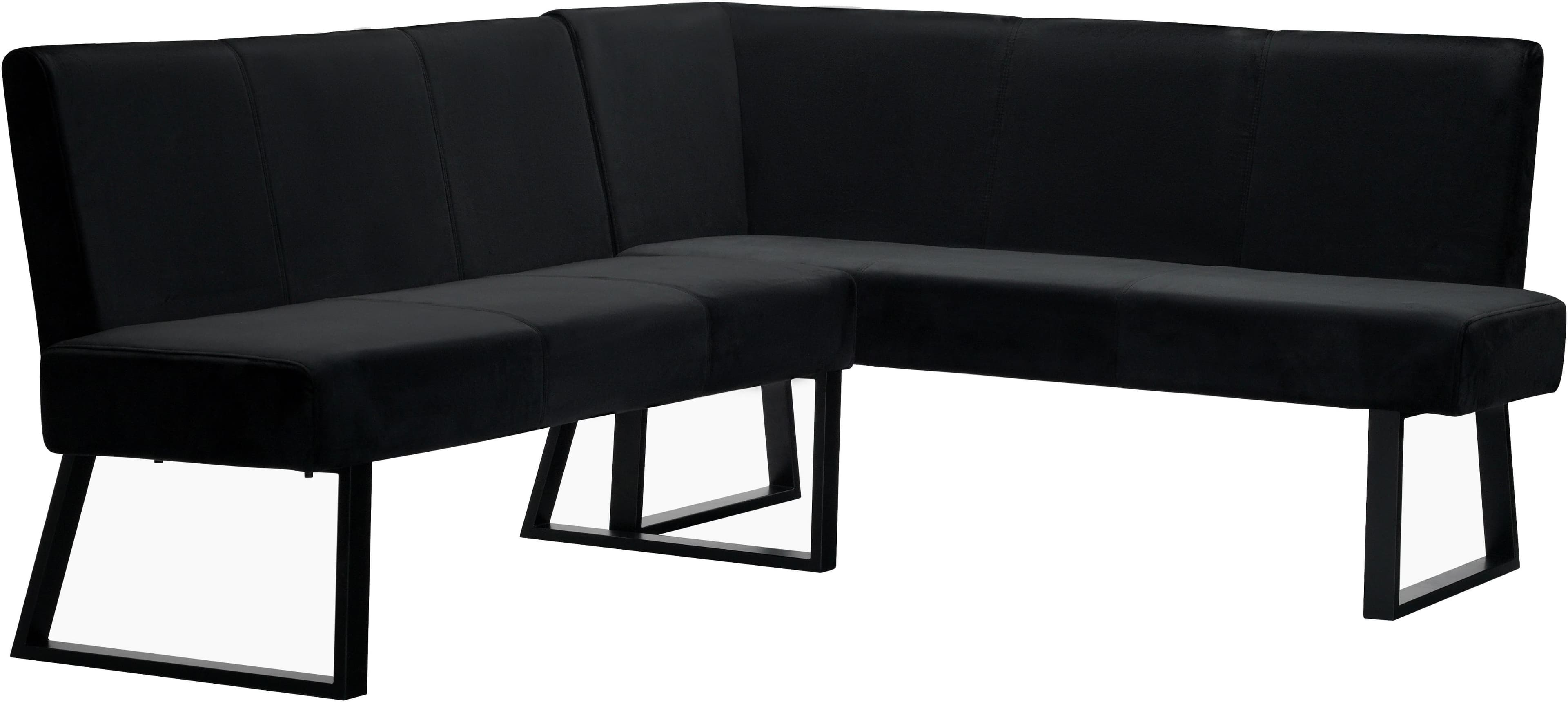 OTTO HOME Eckbank Gladiole Schwarz Samtvelours