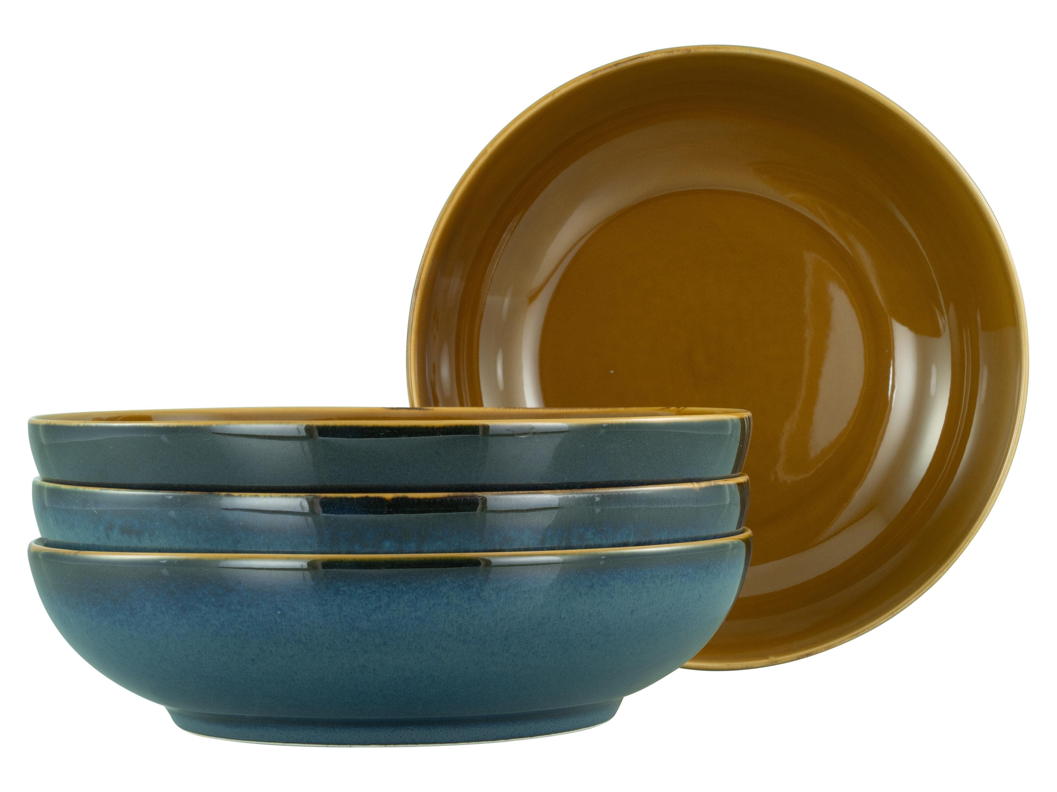 Creatable Schüsselset Mallorca Blau/Braun 4-teilig Keramik