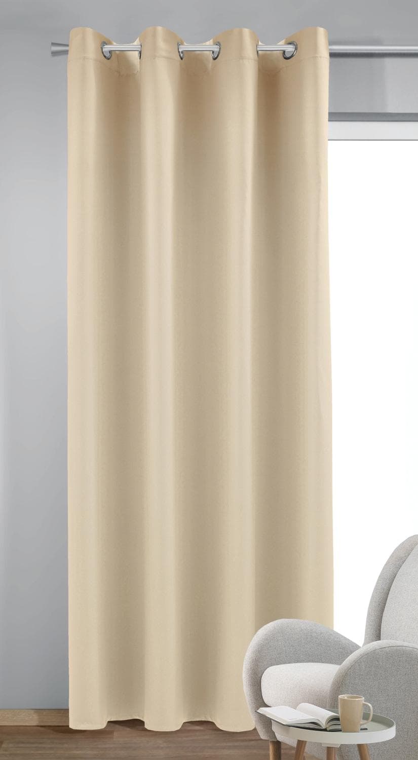 HOMING Vorhang Mia Beige 140x245 cm Polyester Ösen