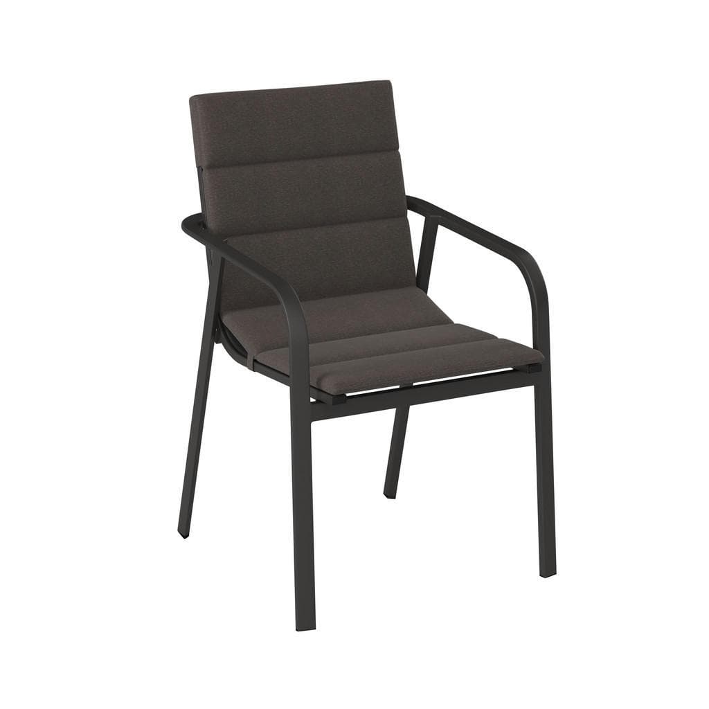 Ambia Garden Gartenstuhl Anthrazit Grau mit Kissen