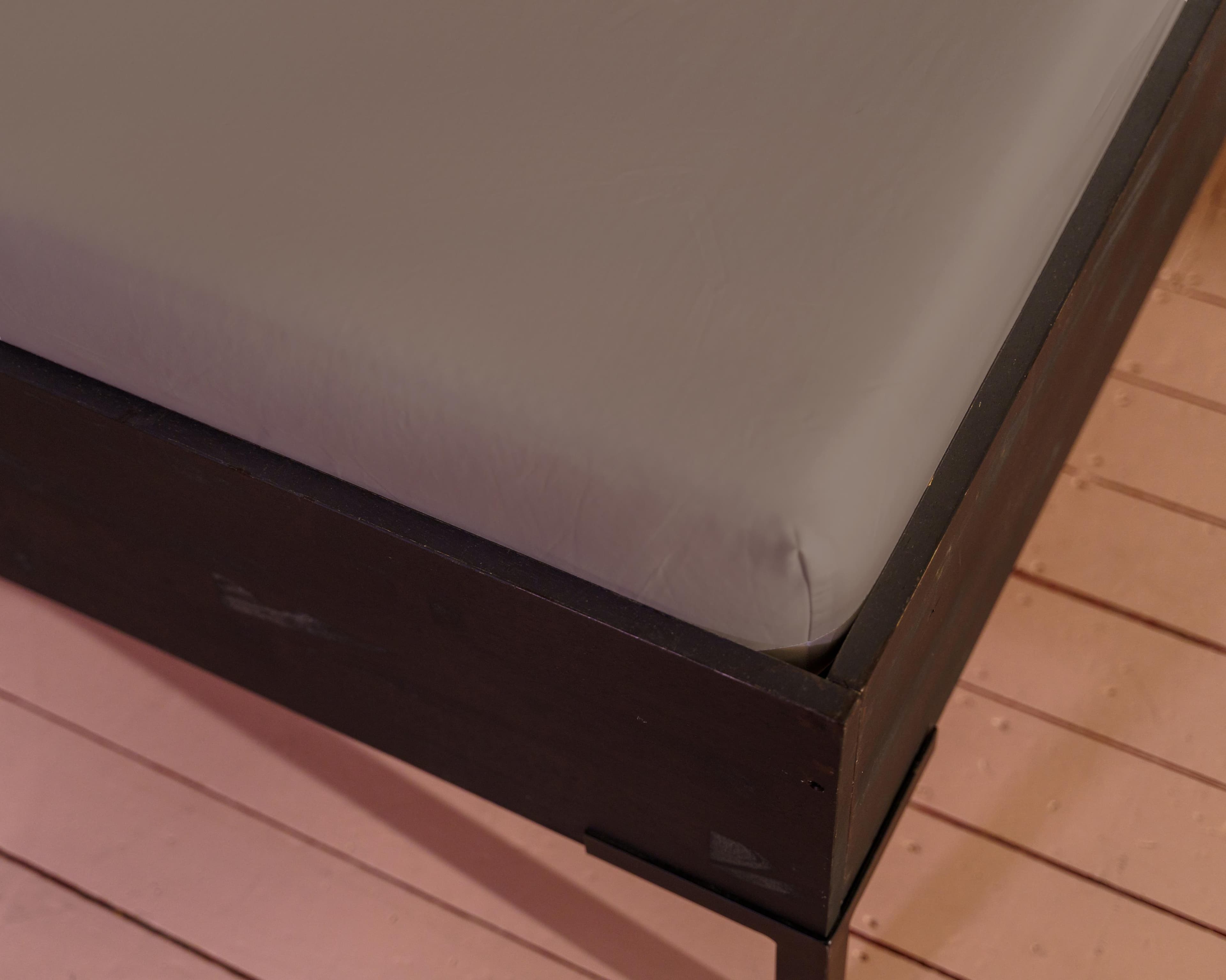 KAYORI Spannbettlaken Shizu Grau Taupe Perkal 100% Baumwolle