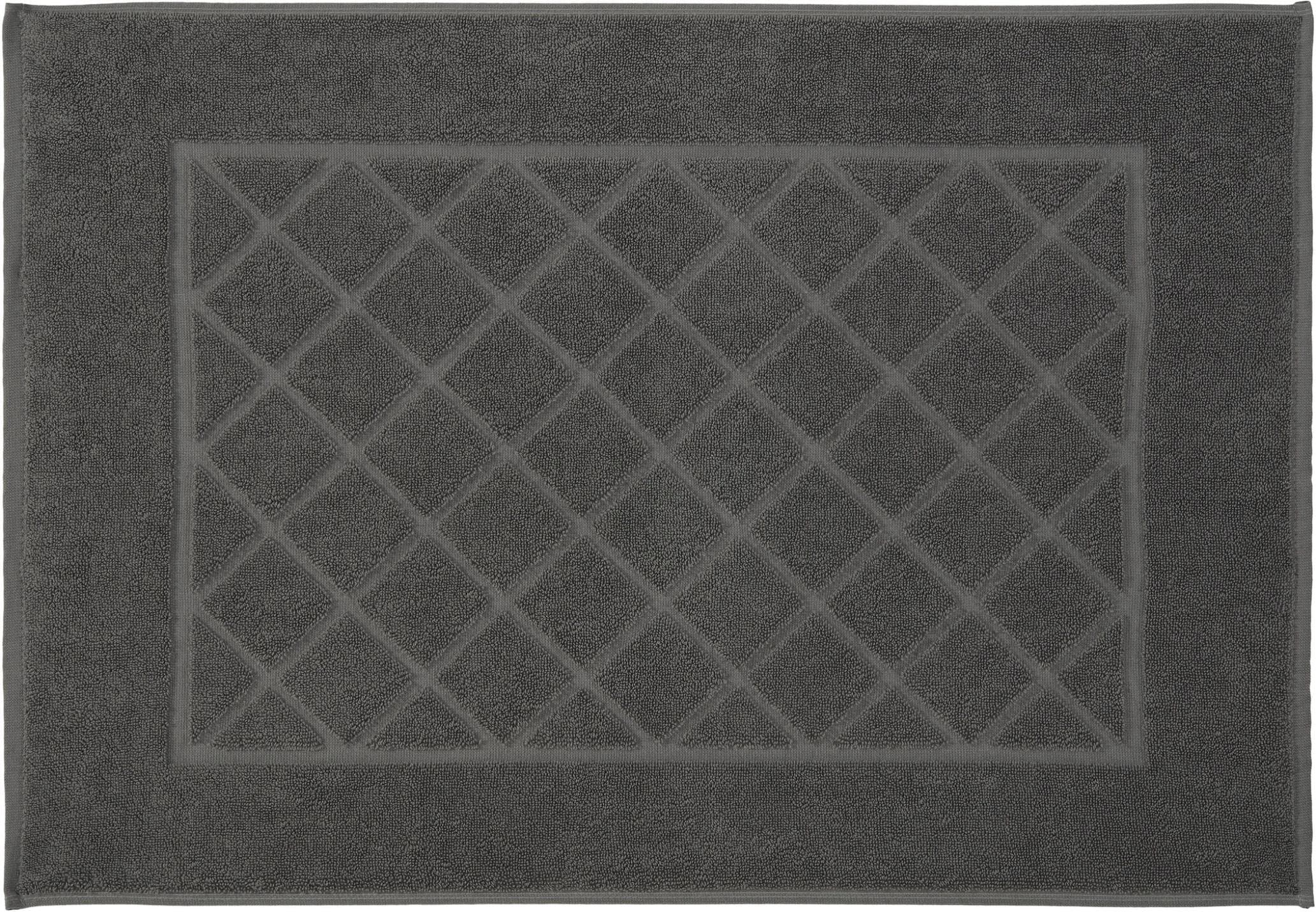 Kleine Wolke Badematte Bridge Dunkelgrau Frottier