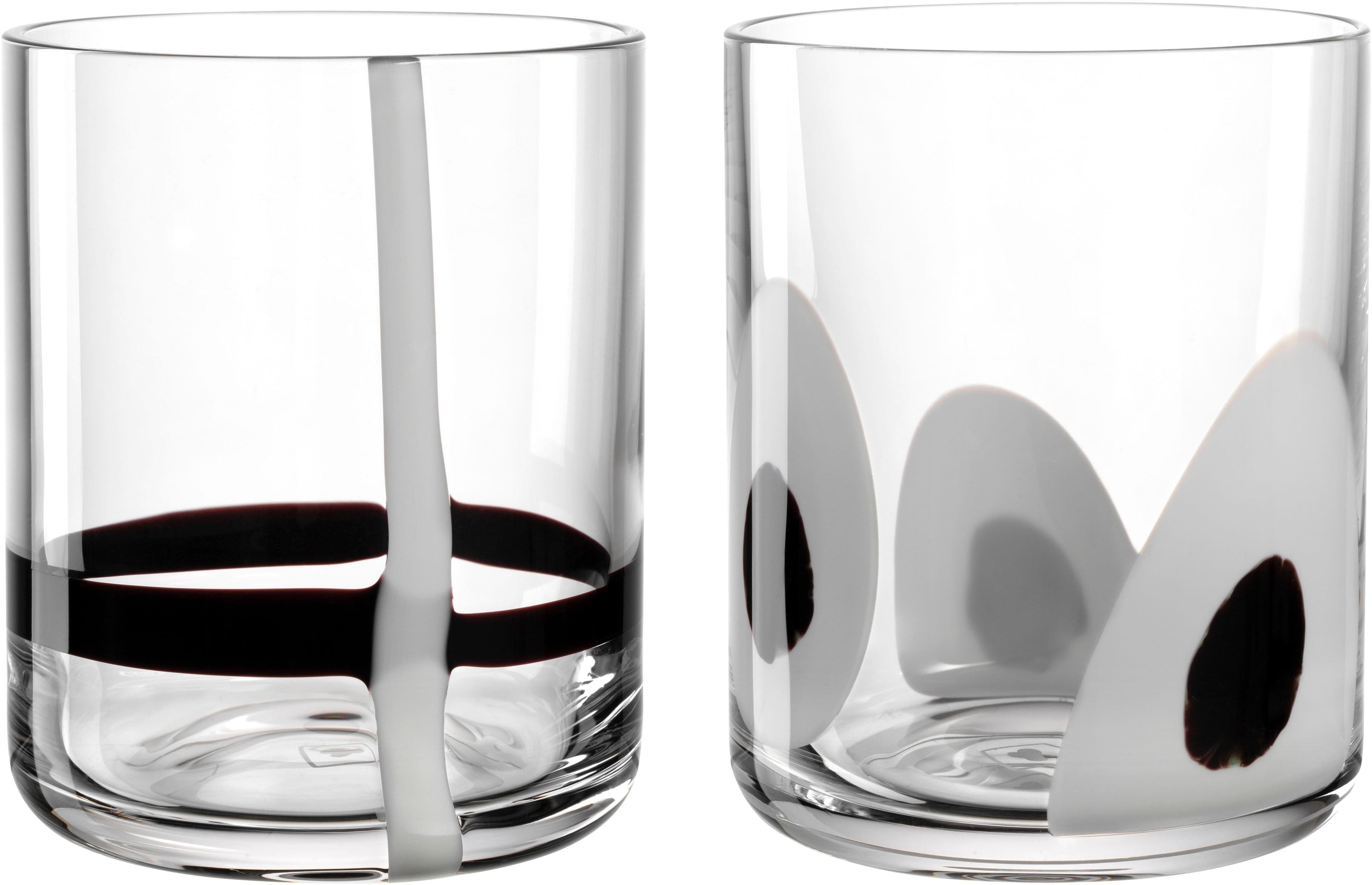 Leonardo Trinkglas BANDA NERA 2er-Set Schwarz/Weiß