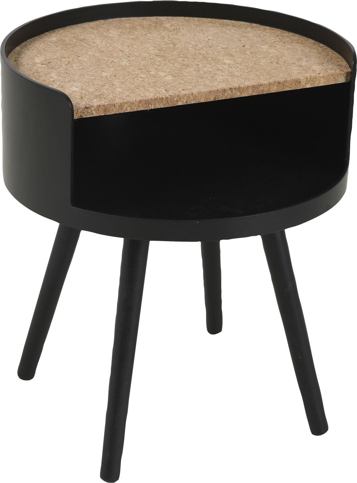 Beistelltisch HOME AFFAIRE Schwarz mit Stauraumfach und Ablage