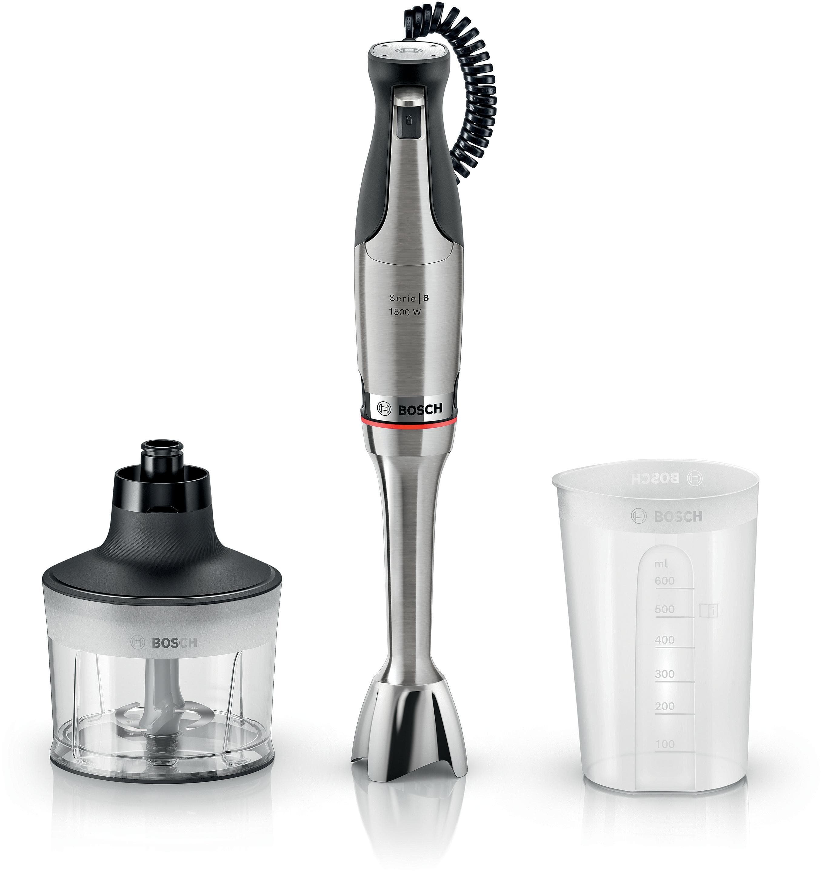 BOSCH Stabmixer ErgoMaster Serie 8 Edelstahl Grau