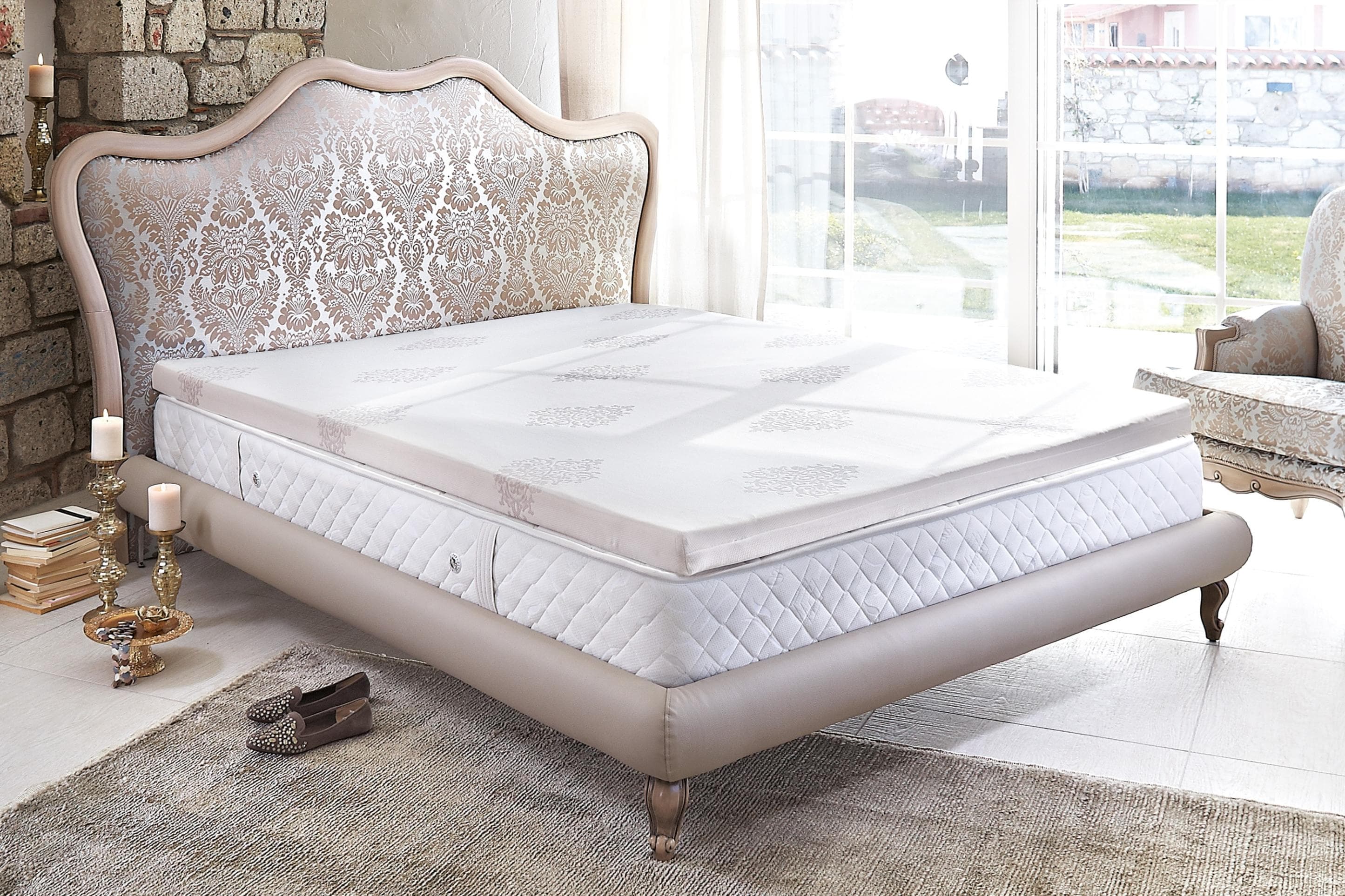 Yatas Bedding Visco-Topper Weiß H2 Allergikergeeignet