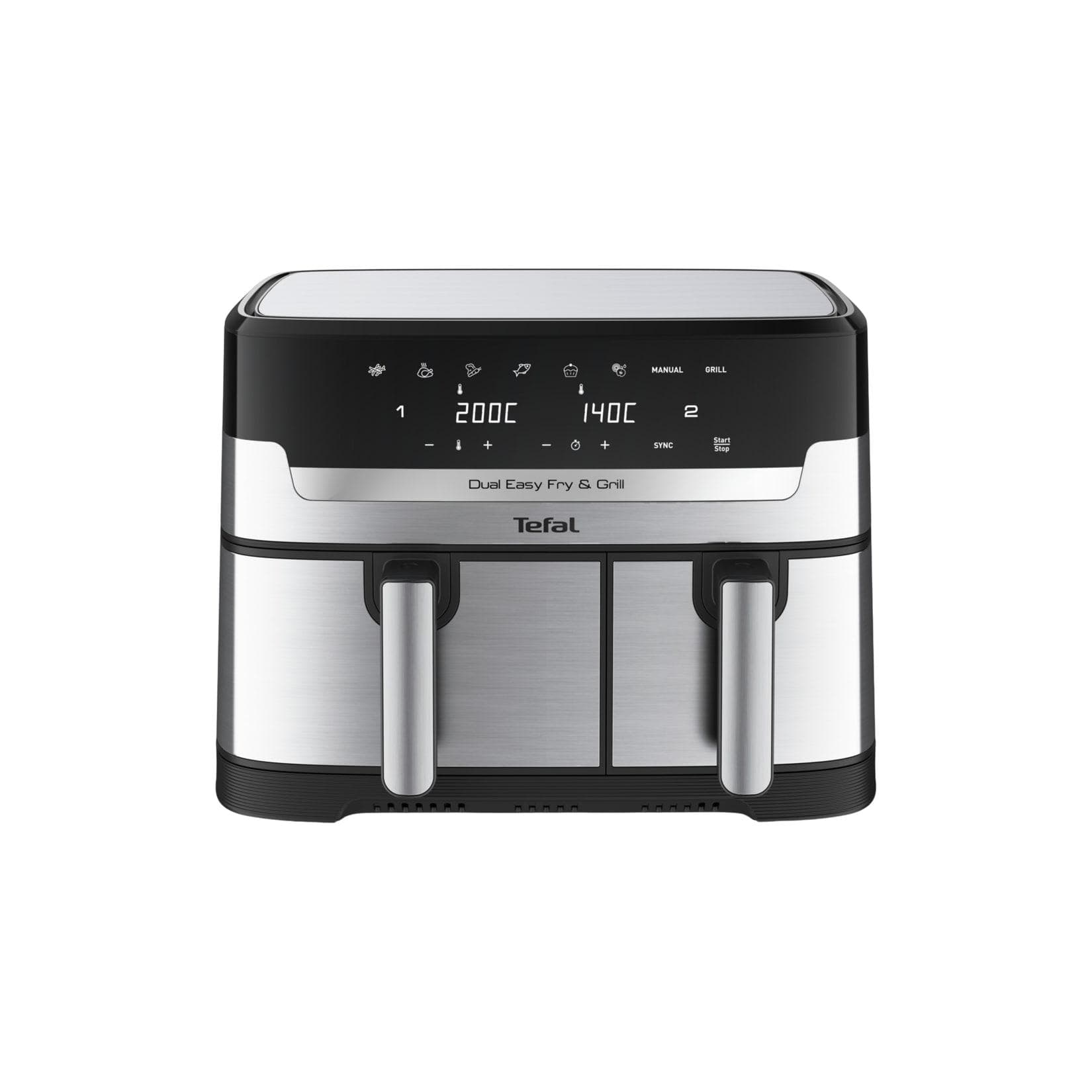 Tefal EY905D Easy Fry & Grill Dual Heißluftfritteuse Schwarz