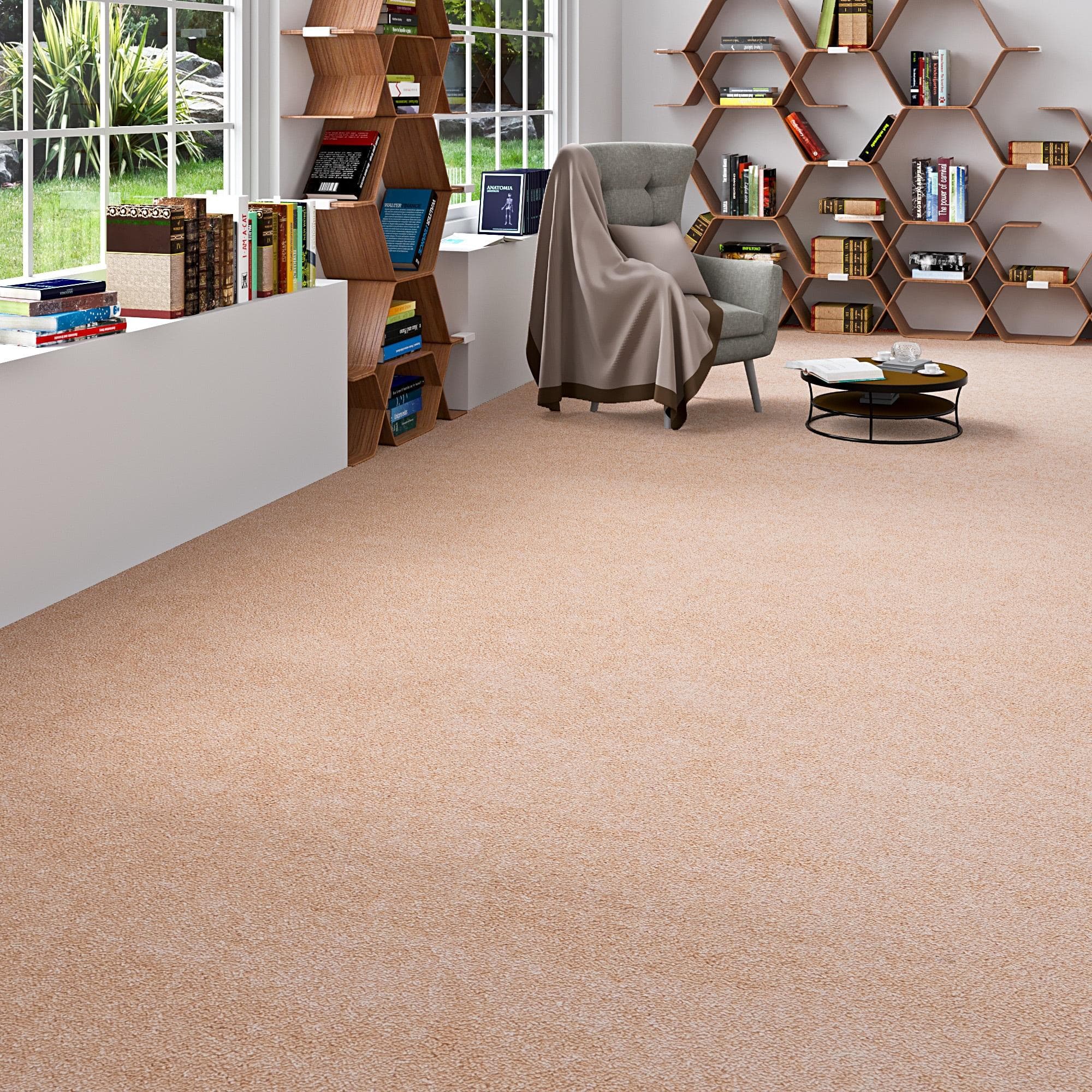 Teppichboden MY HOME Rava Velours Beige Uni