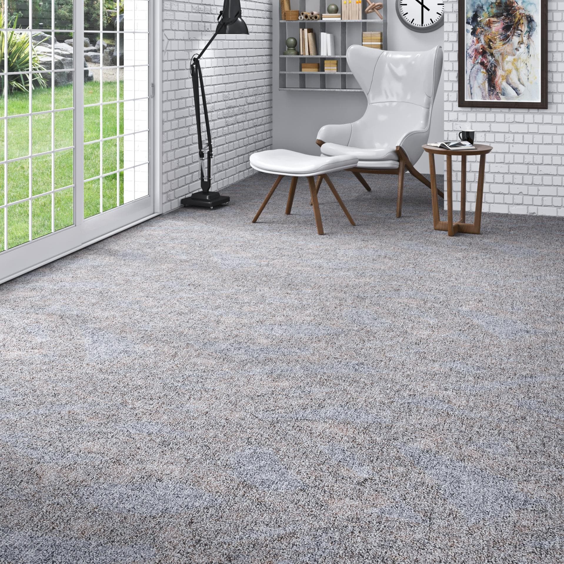 MY HOME Teppichboden Caio Schlinge Grau-Blau