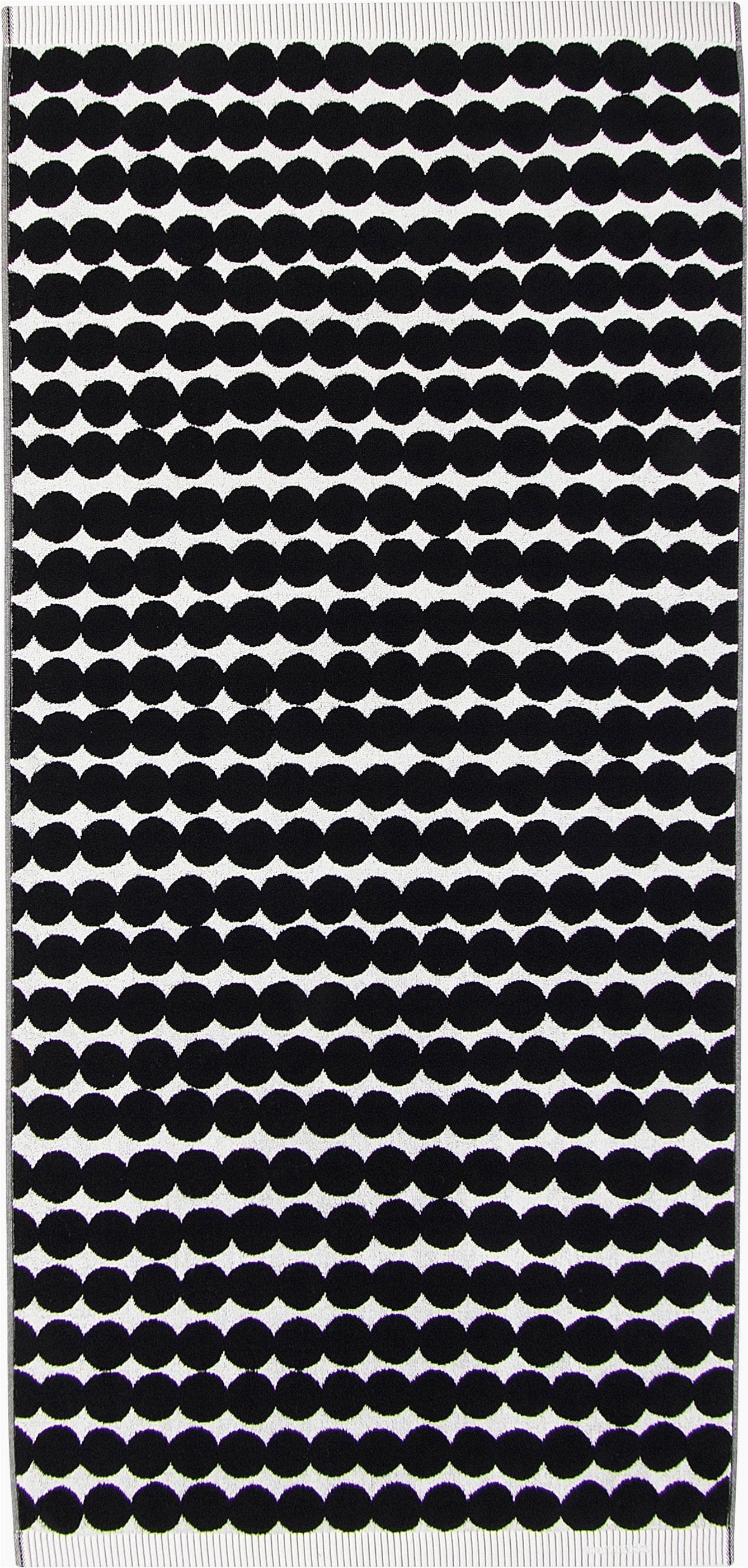 Marimekko Duschtuch RÄSYMATTO Schwarz-Weiß Frottee