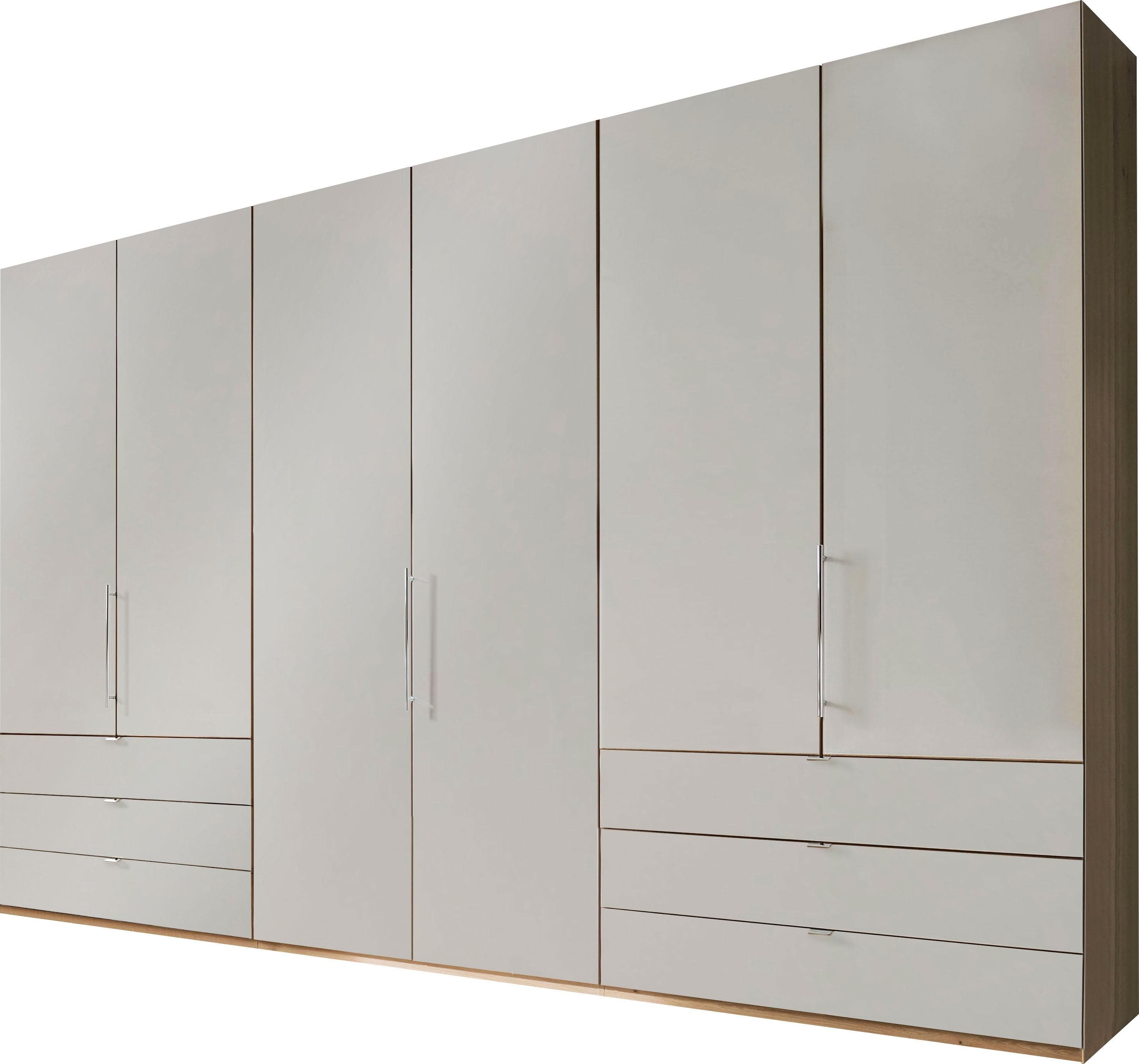 WIEMANN Loft Falttürenschrank mit Glasfront Beige/Weiß