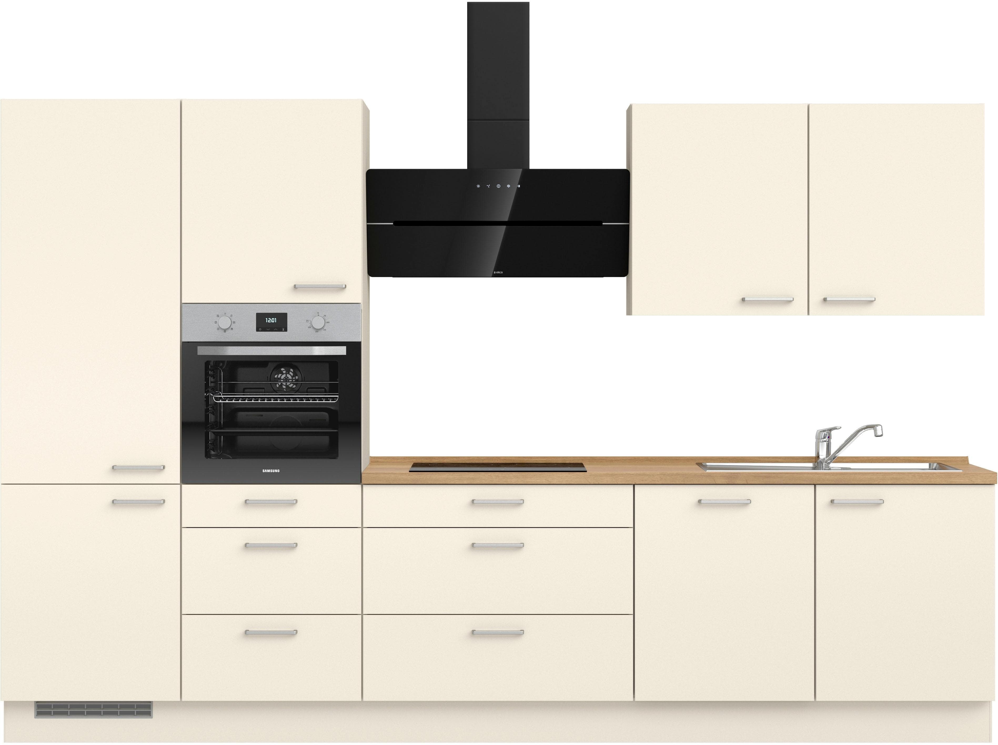 Nobilia Küchenzeile Touch II Weiß Magnolia Matt Eiche Sierra Nachbildung