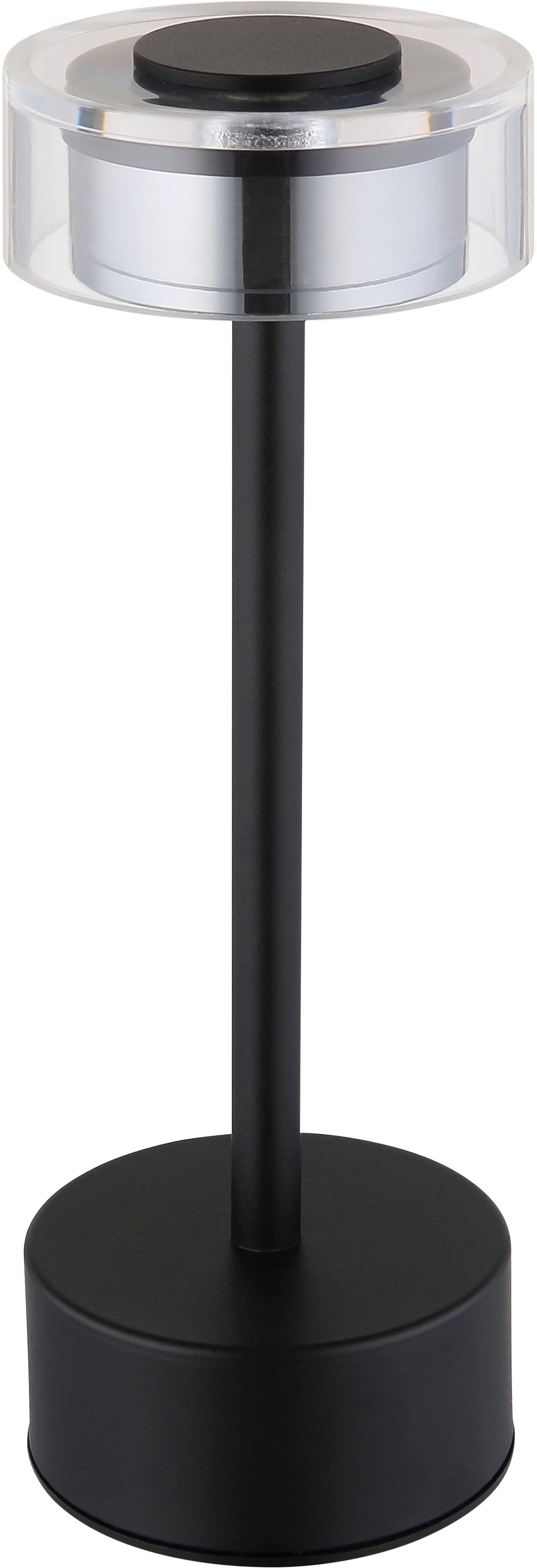 GLOBO LIGHTING LED Tischleuchte SHIRA Schwarz Matt Touchdimmer Akkuleuchte