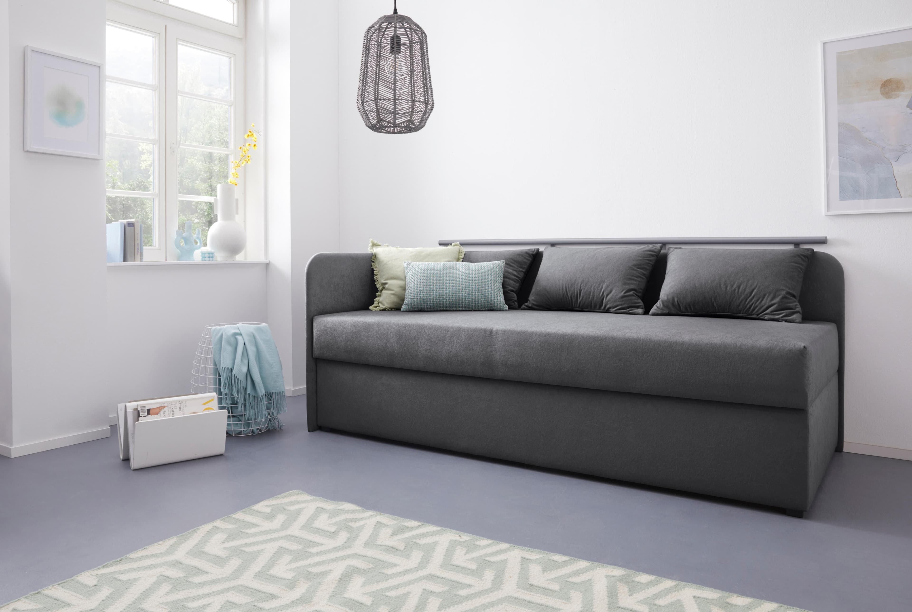 MAINTAL Polsterliege Diana Anthrazit Modernes Design mit Stauraum
