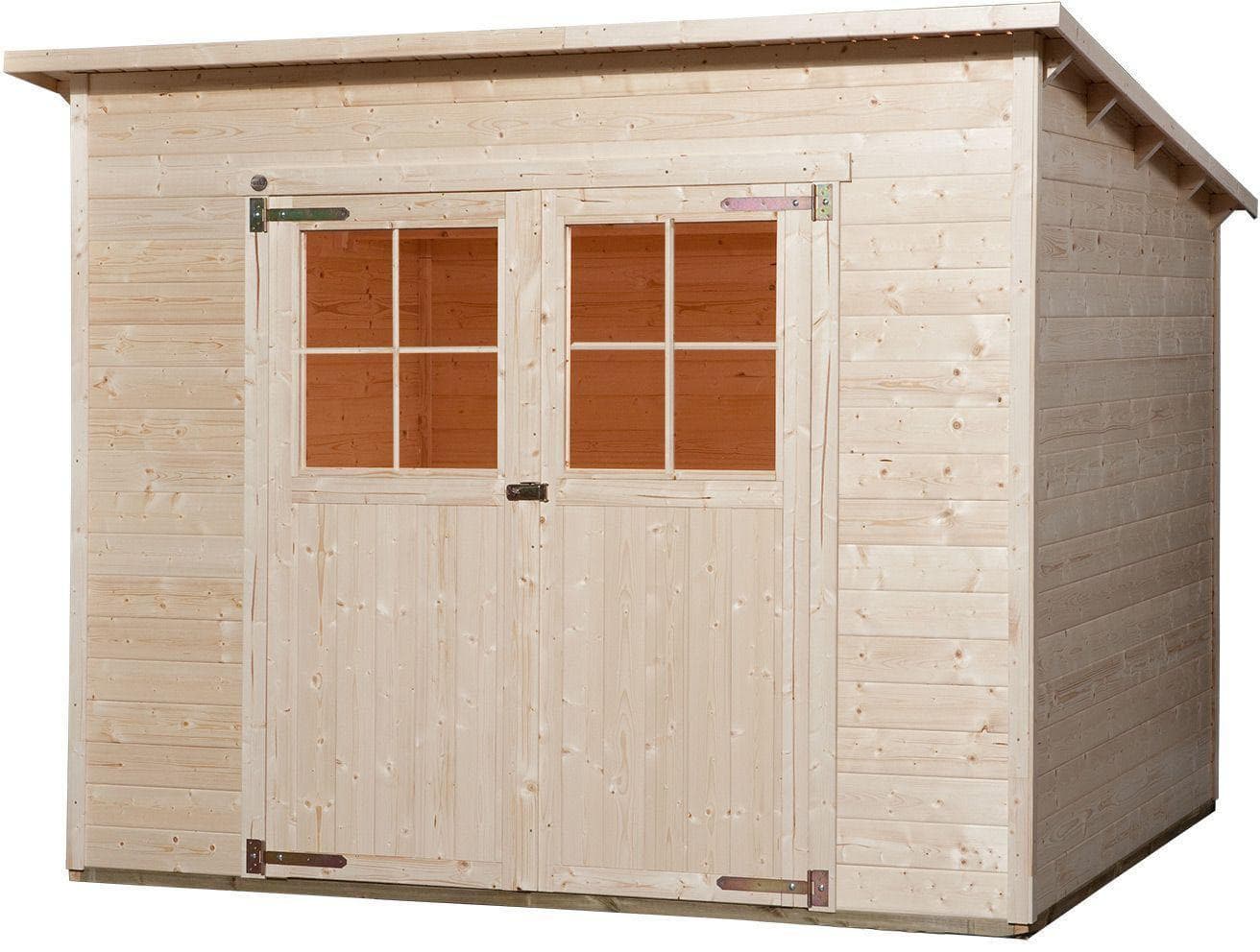 WEKA Gartenhaus 325 Pultdach 19 mm Beige Massivholz
