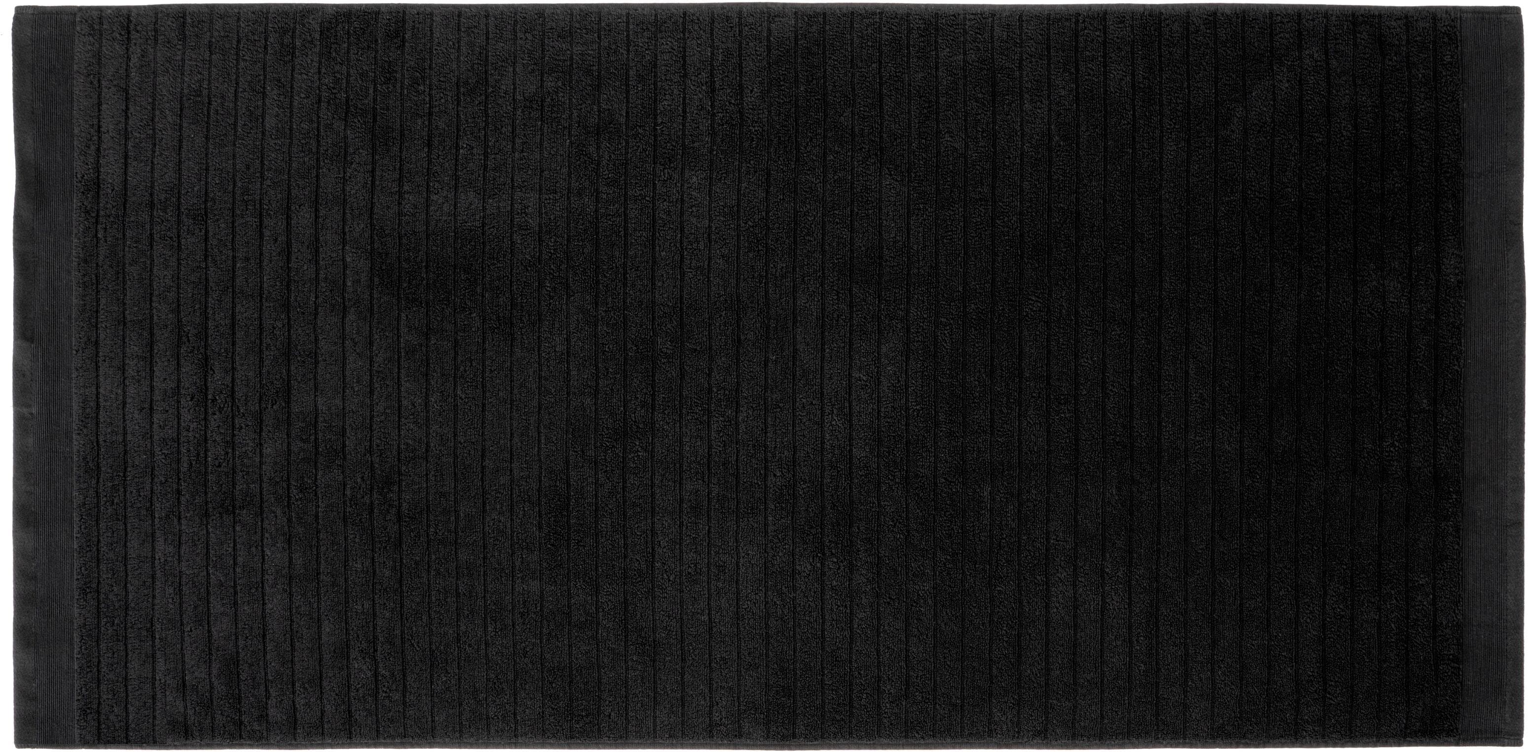 HECKETT & LANE Strandtuch Prestige Schwarz Frottee