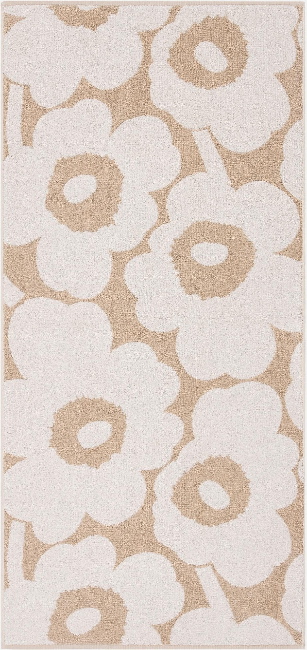 Marimekko UNIKKO Duschtuch beige/weiß 70x150cm Baumwolle