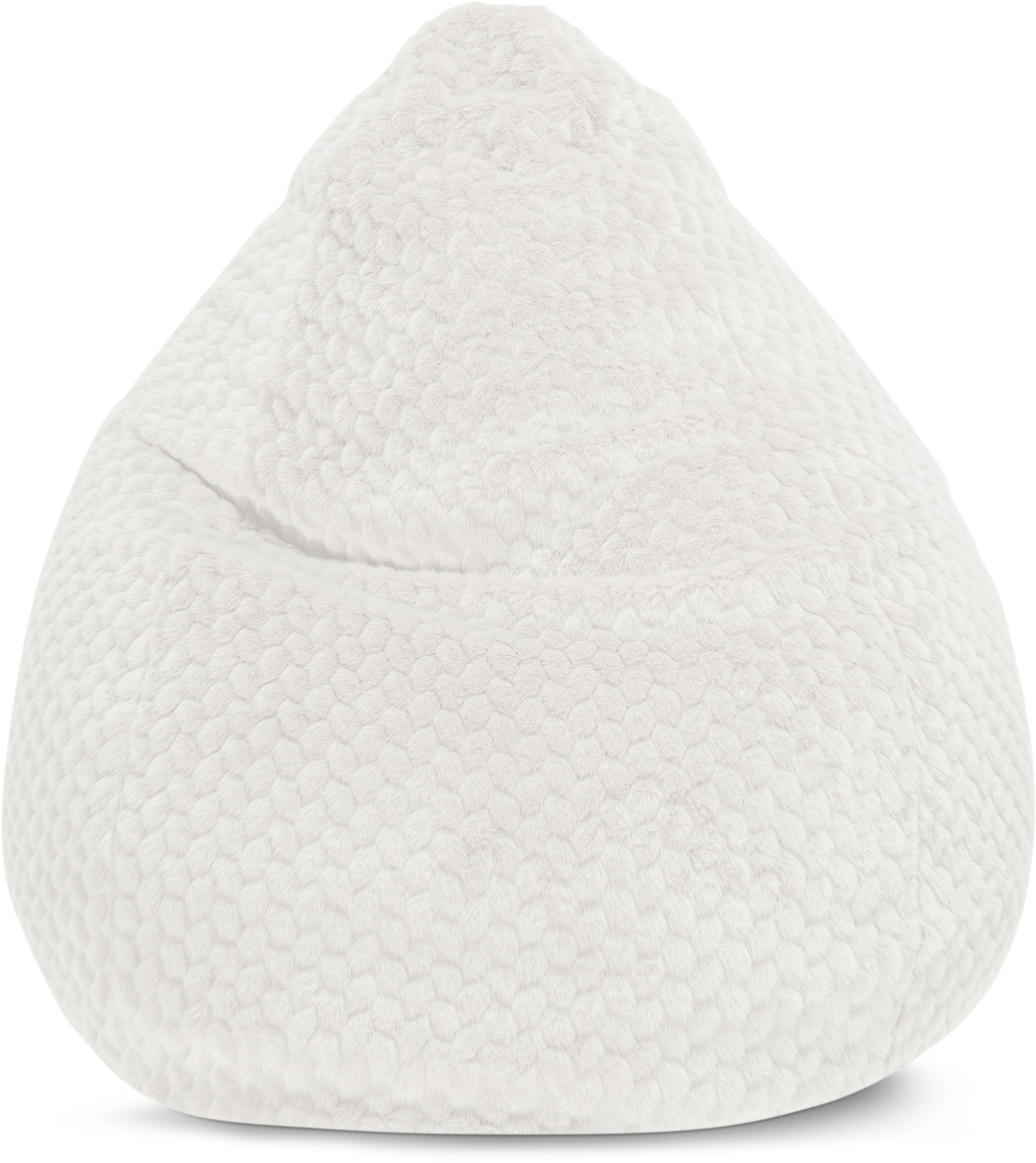 MAGMA BeanBag MINK XXL Sitzsack Beige Kunstfell