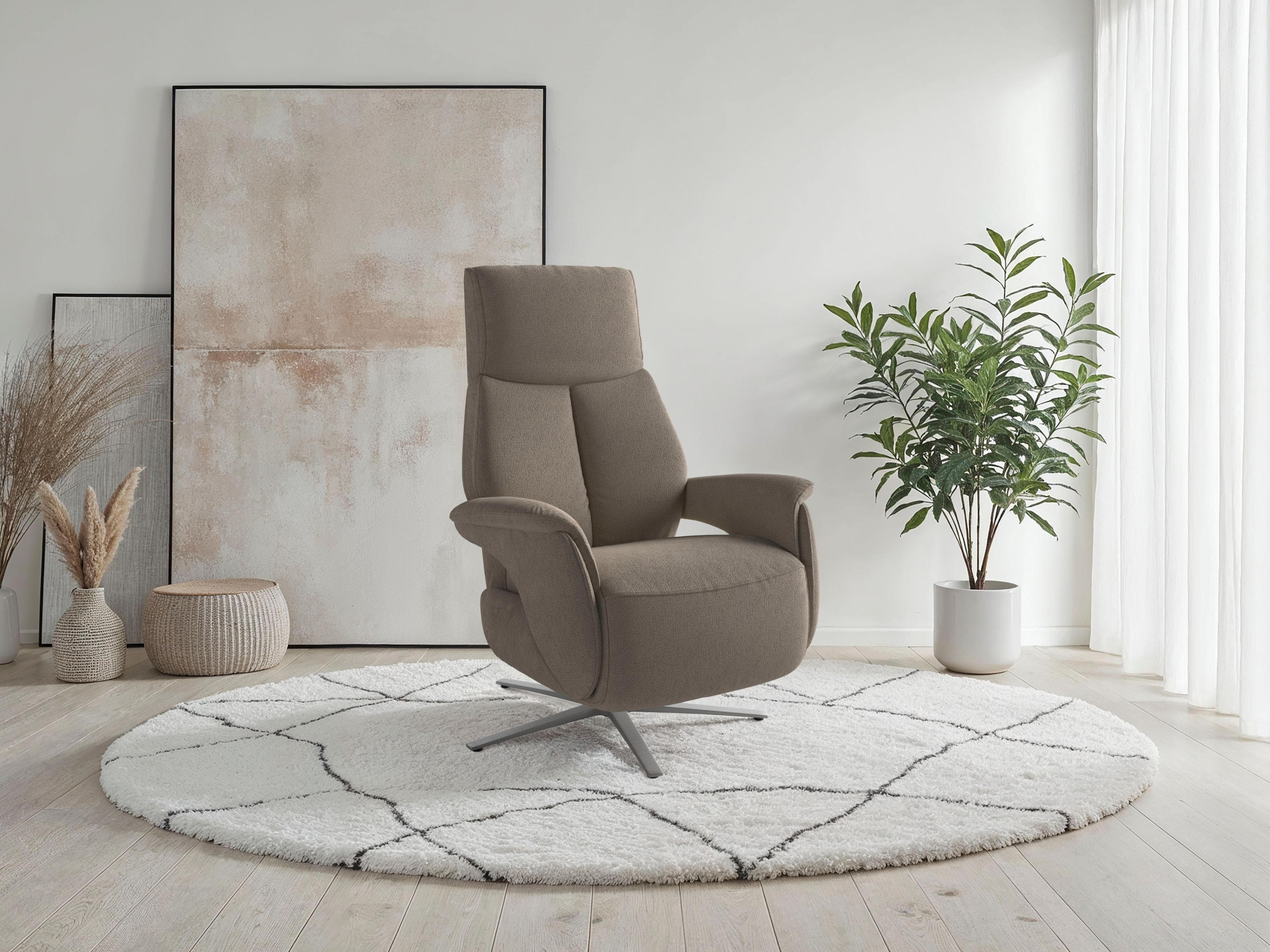 TV-Sessel SIT & MORE TV Lazy Taupe mit Drehfunktion