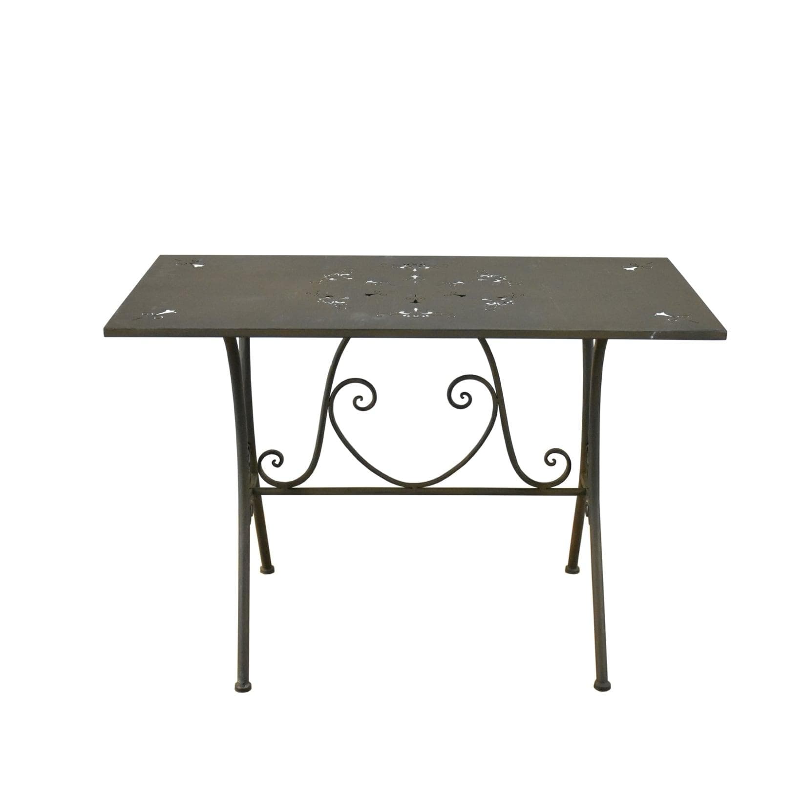 HTI-Living Gartentisch 120 Lily Metalltisch Terrassentisch Rostoptik