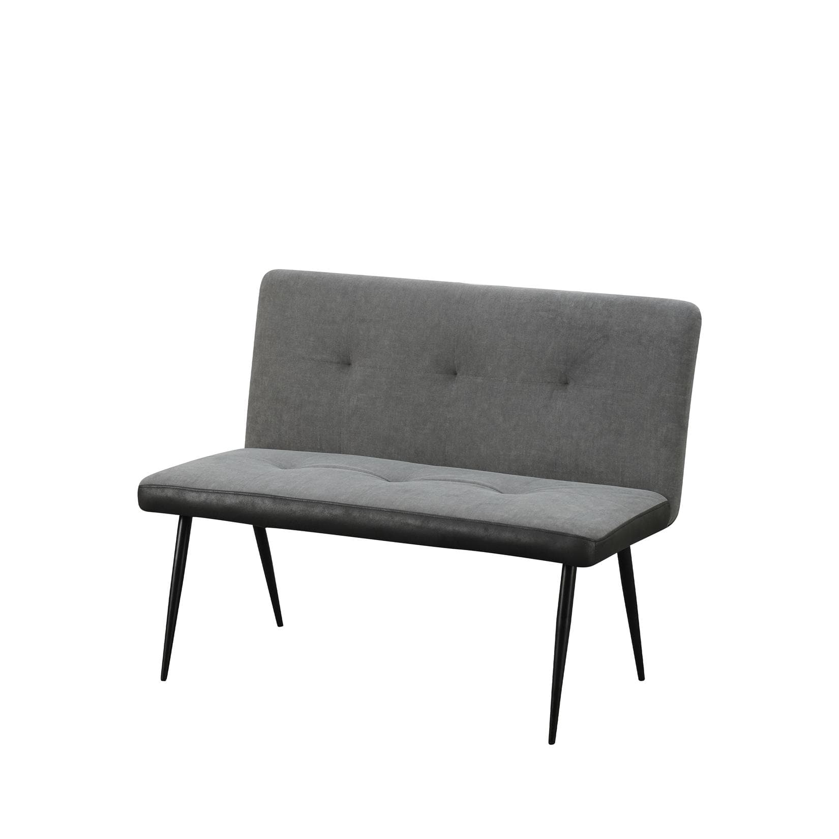 HTI-Living Polsterbank 2-Sitzer Joschka Anthrazit Grau Retro