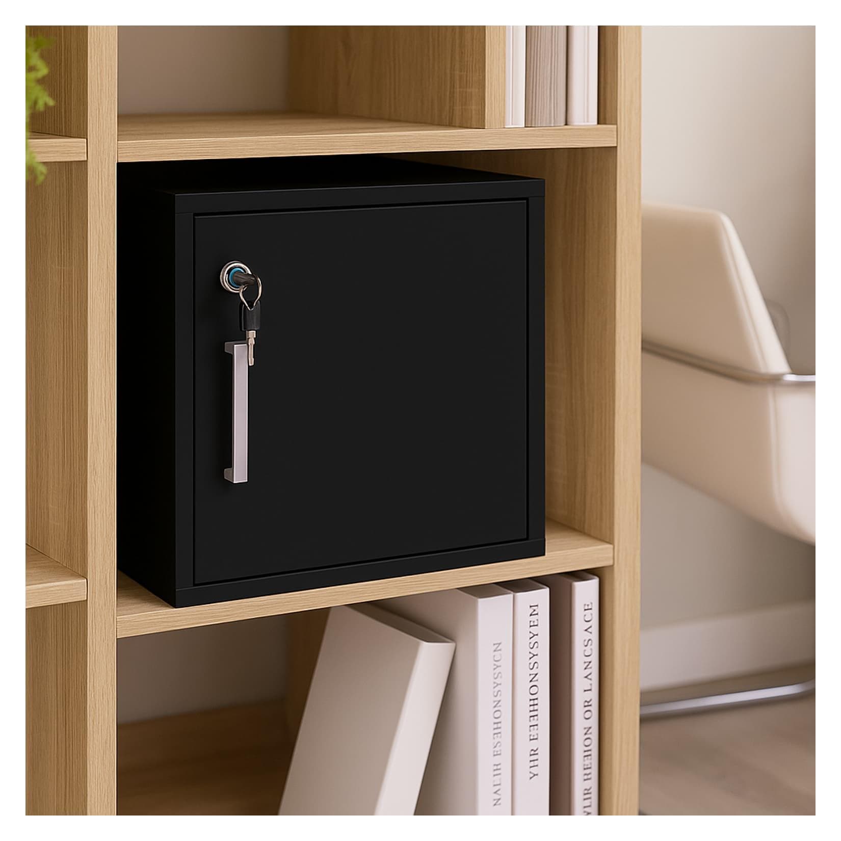 HTI-Living Zimmersafe Malin Schwarz Kompakter Tresor
