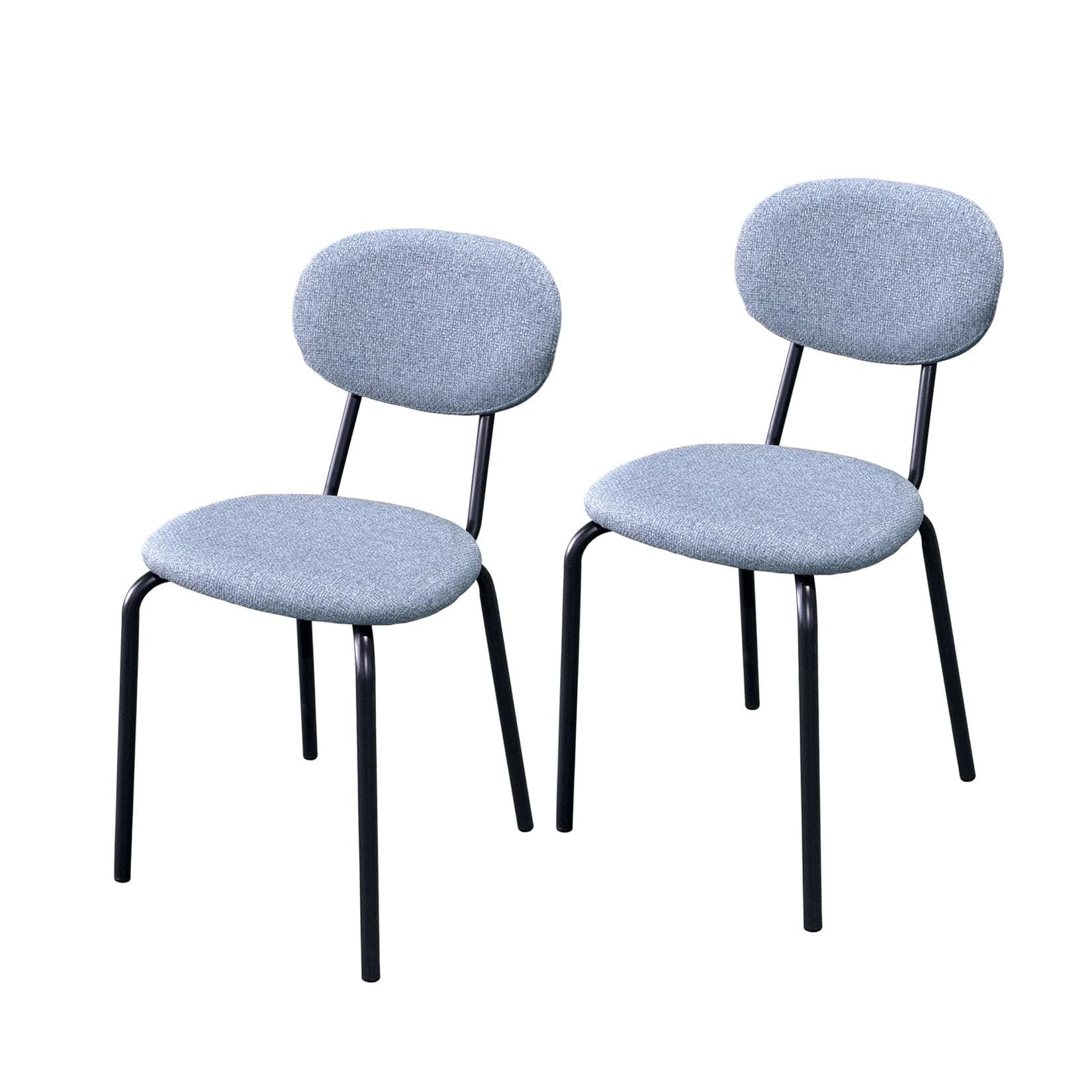 HTI-Living Stuhl Anella Grau 2er-Set Leinenoptik