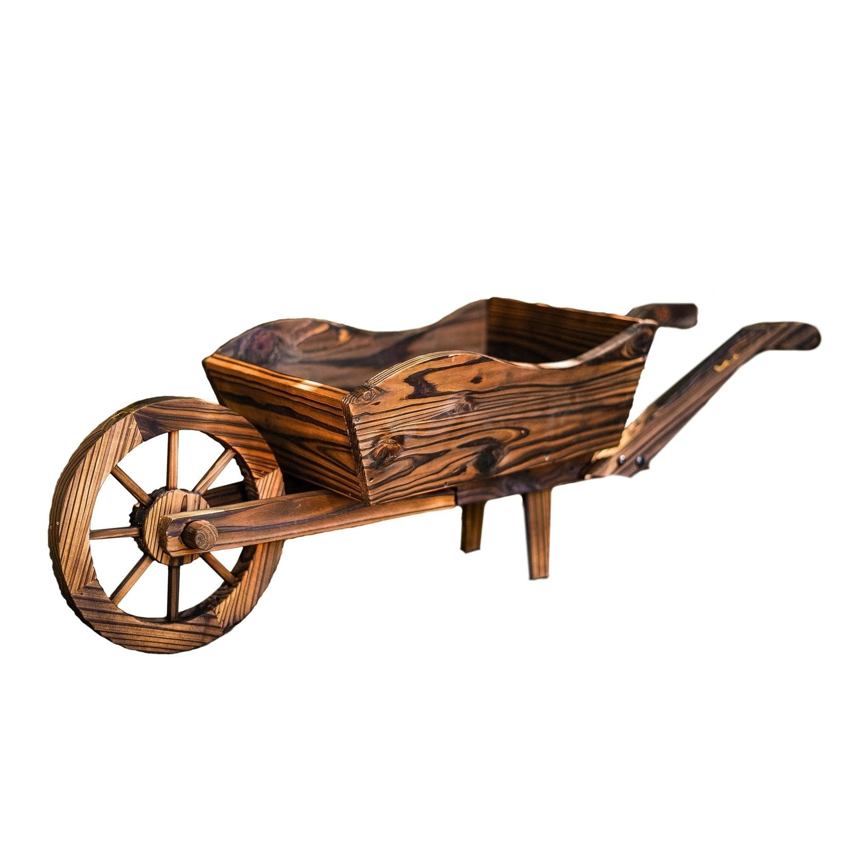 HTI-Living Gartenfigur Holzschubkarre Natur Sommerset Deko