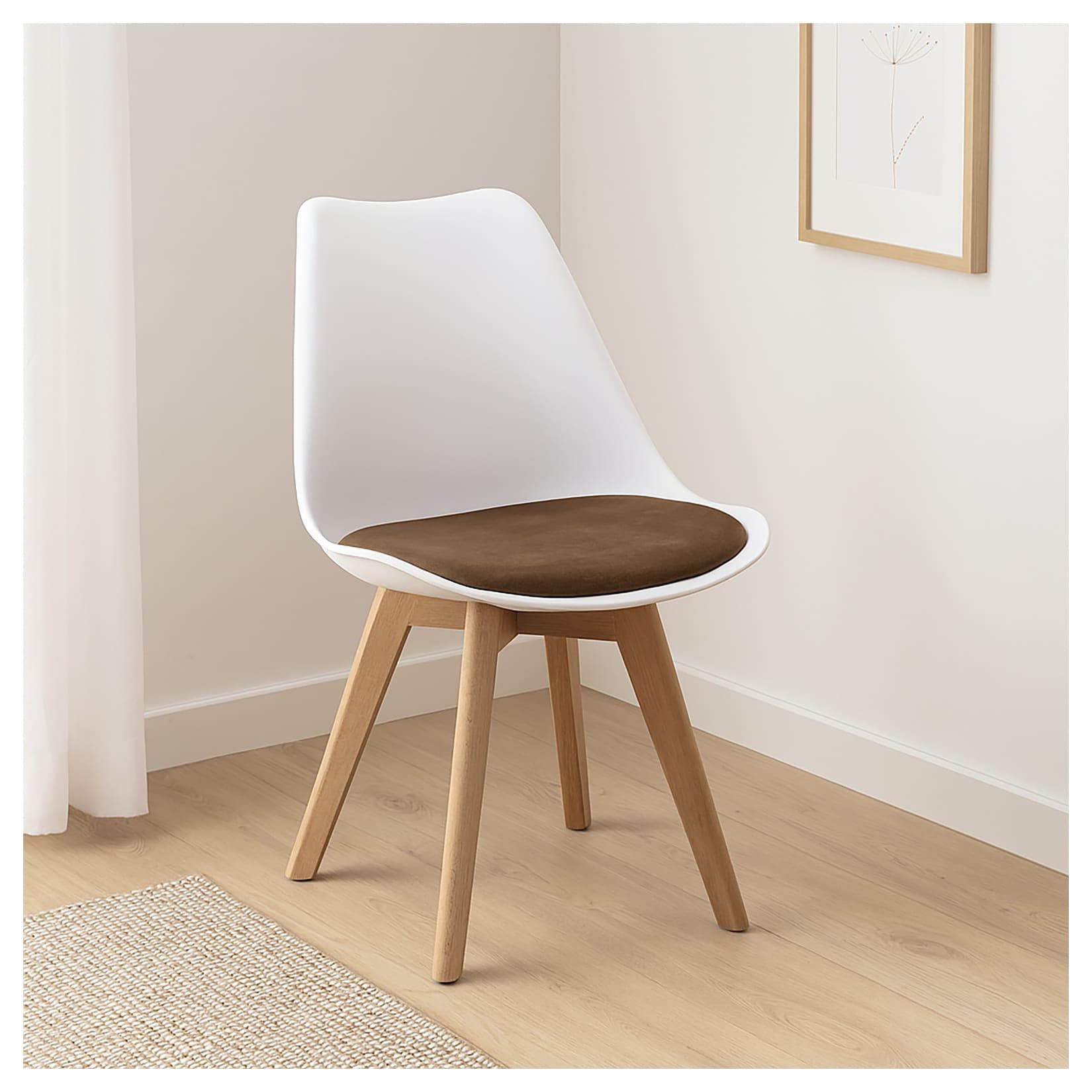 HTI-Living Esszimmerstuhl Samt Atlanta Weiß/Braun
