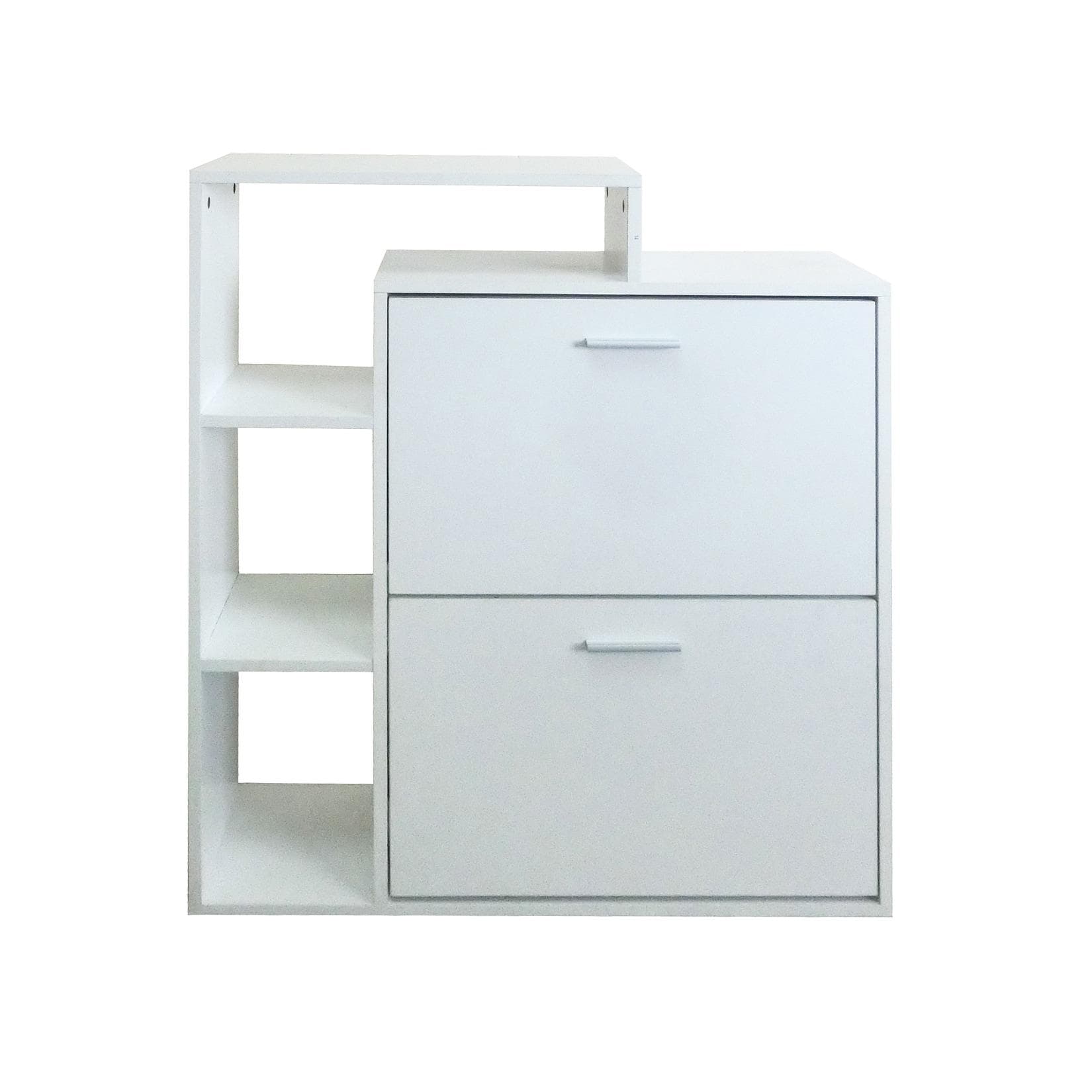HTI-Living Schuhschrank Lisa Weiß - Modernes Design mit Schuhkipper
