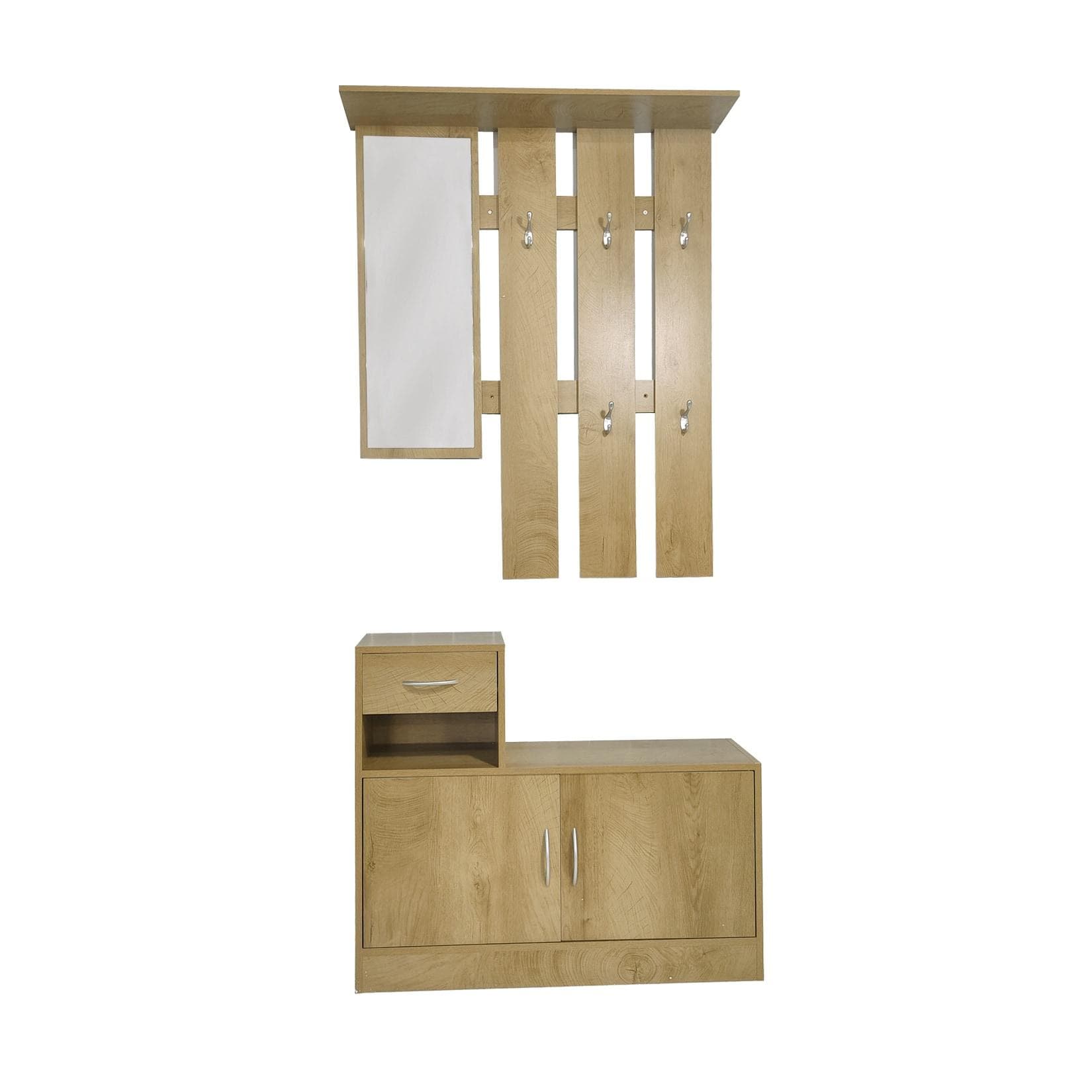 HTI-Living Garderobenpaneel mit Spiegel & Schuhschrank Thekla