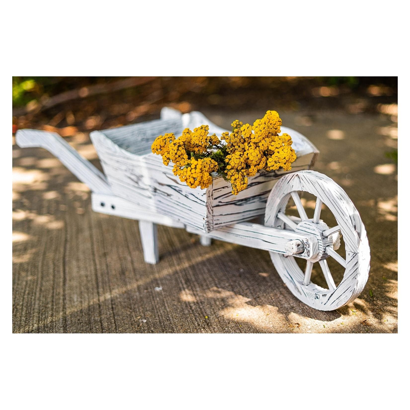 HTI-Living Dekoschubkarre Weiß Rustikal Fichtenholz Garten
