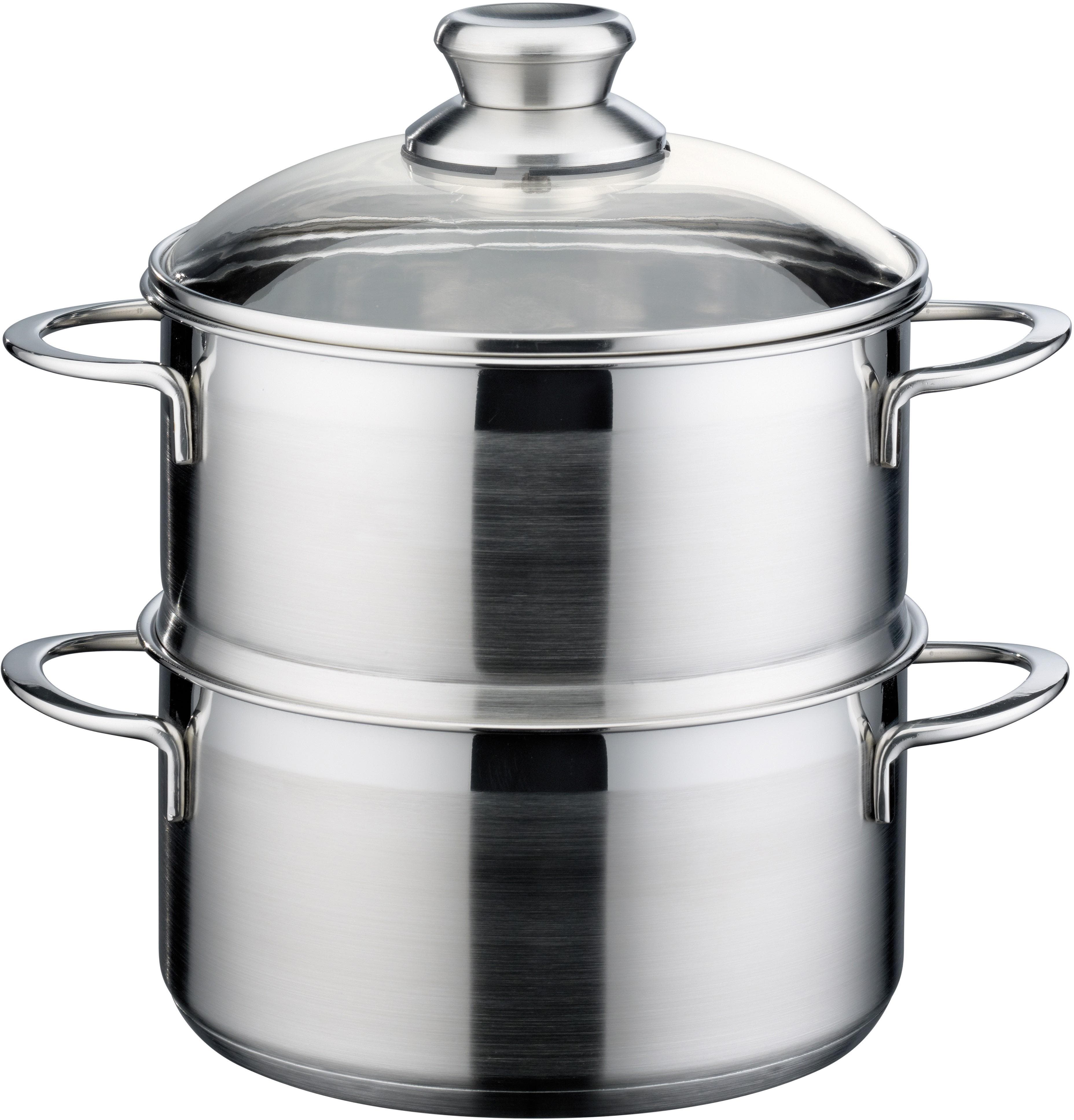 GSW Dampfgartopf Mirage Silber 18 cm Edelstahl