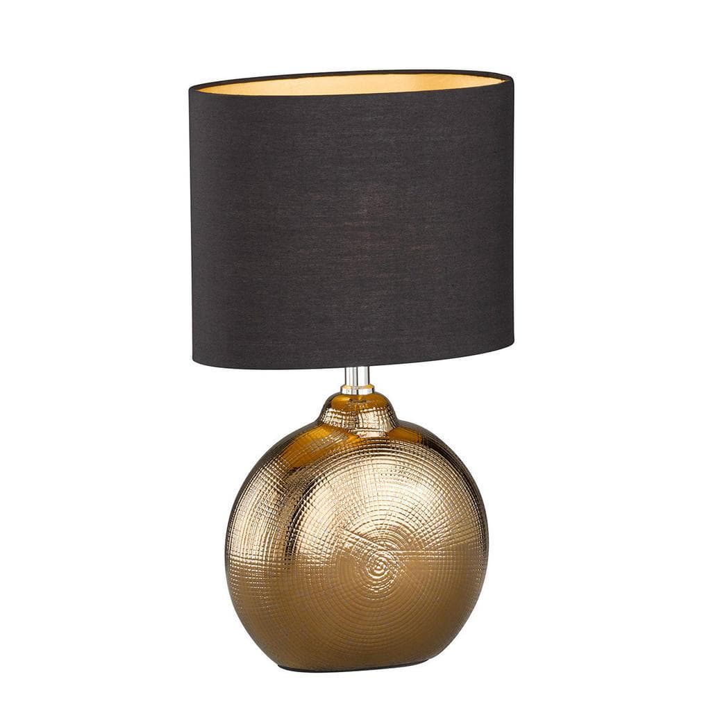 Fischer & Honsel Tischleuchte Foro Gold Schwarz