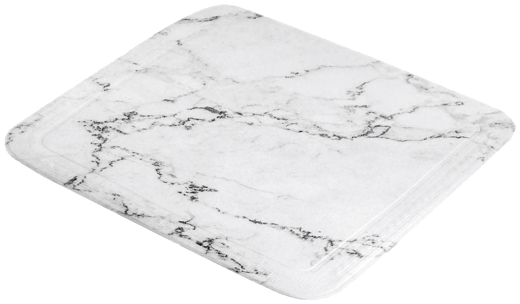 Duscheinlage KLEINE WOLKE "Marble" Schwarz-Weiß-Grau PVC-Schaum 55x55 cm