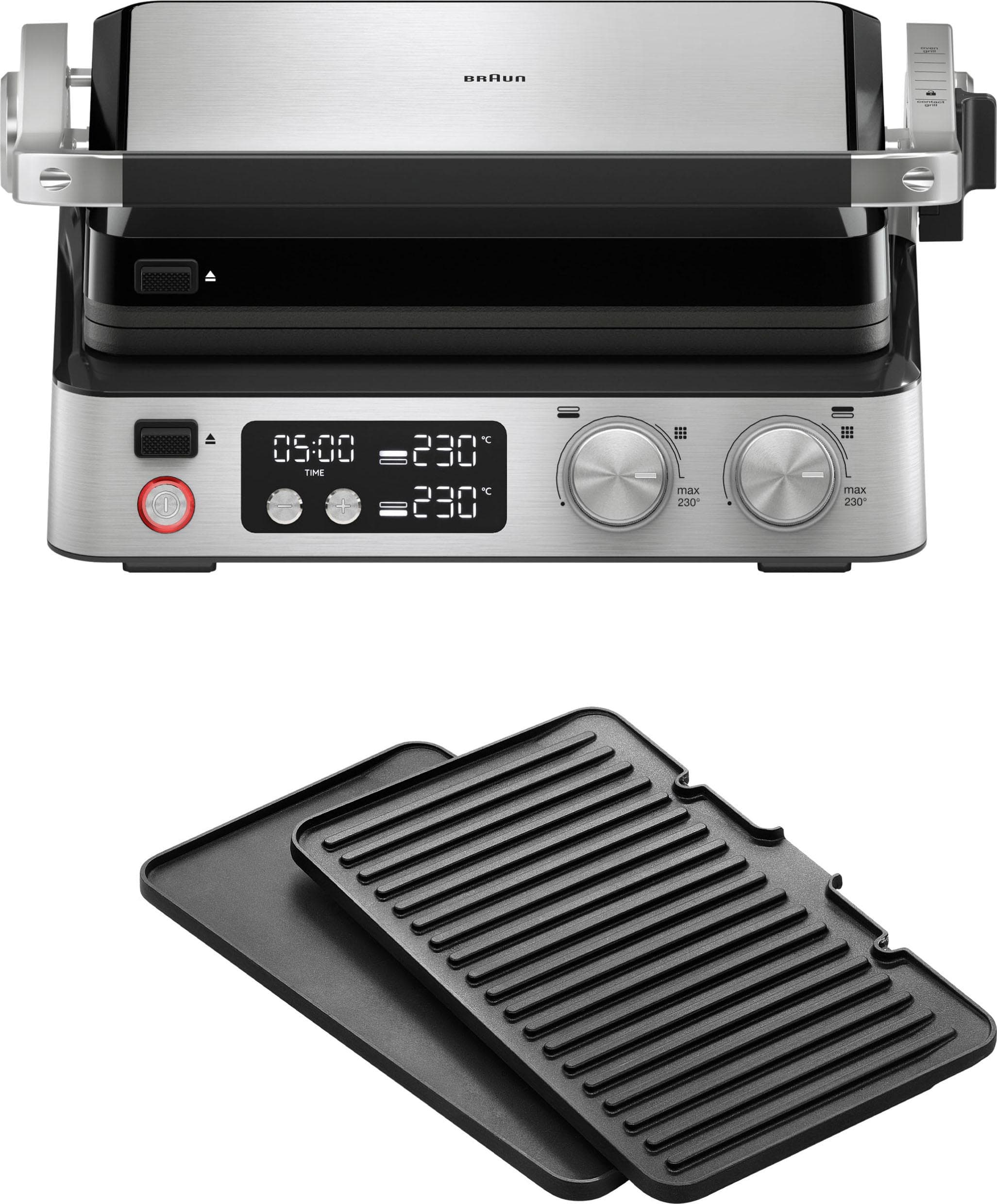Braun MultiGrill 7 Kontaktgrill Schwarz Edelstahl